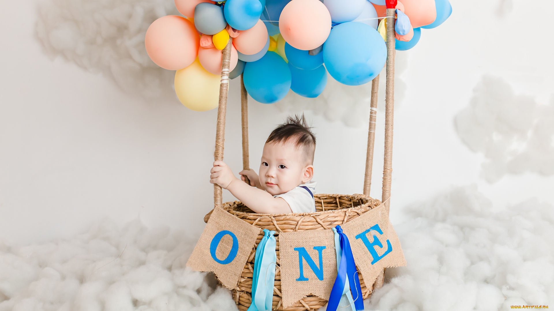 разное, дети, мальчик, корзина, шарики