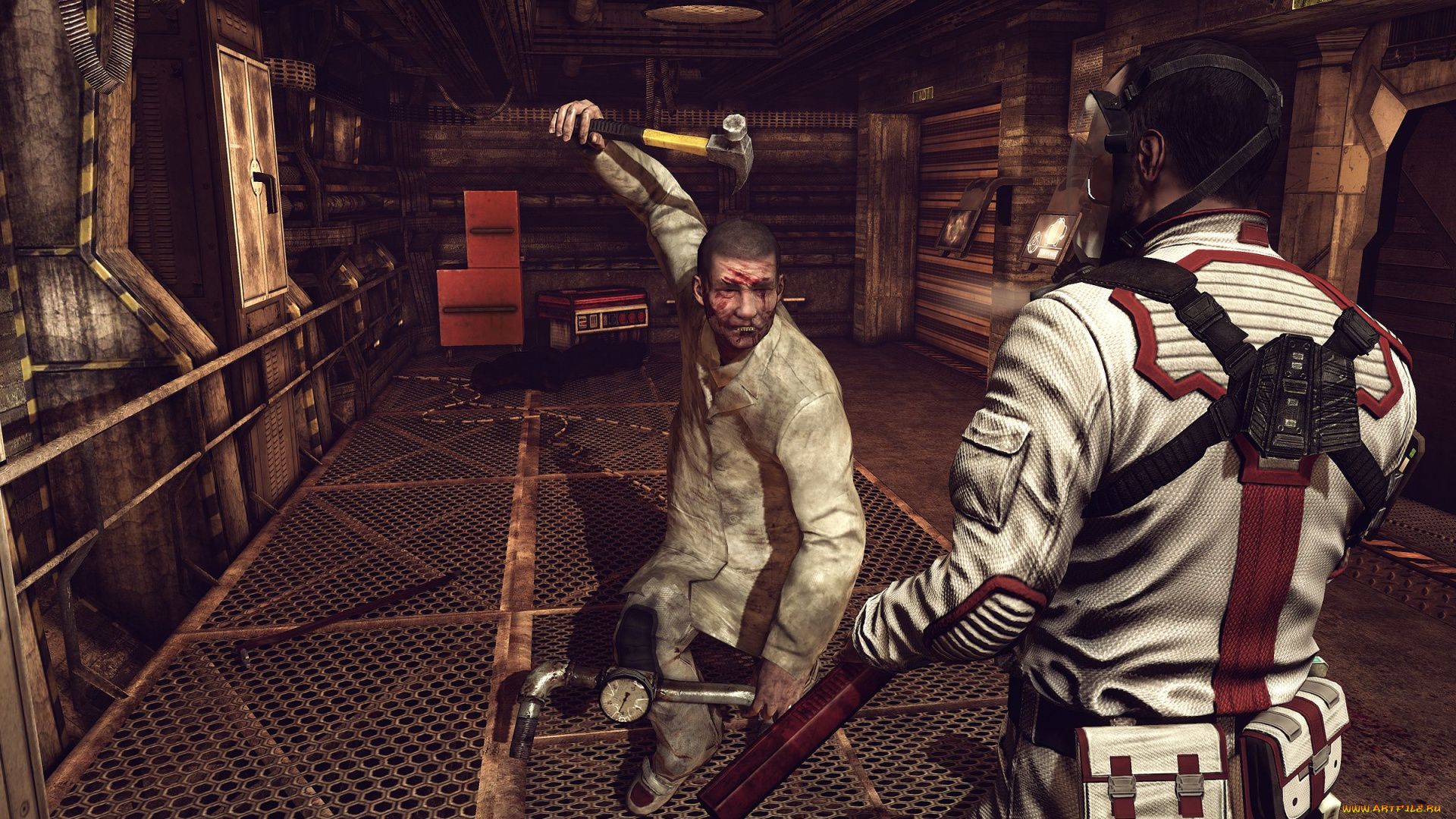 видео, игры, afterfall, , insanity, человек, оружие, монстр