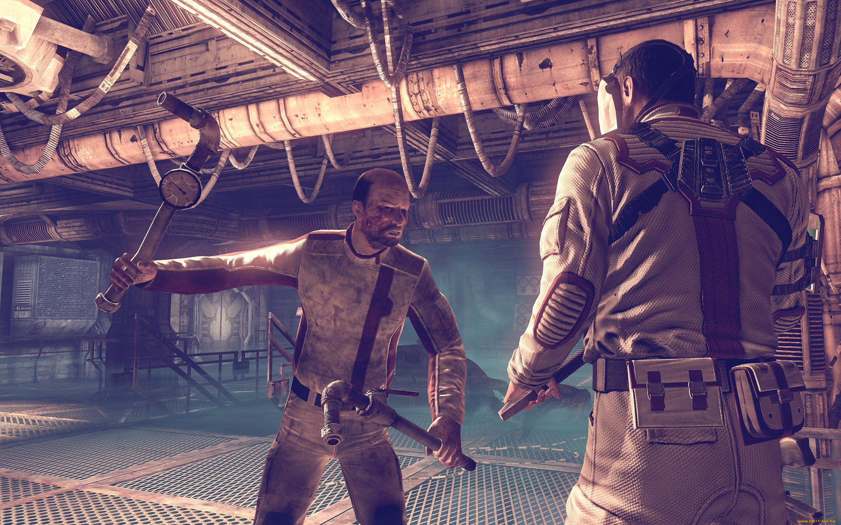 видео, игры, afterfall, , insanity, человек, оружие, монстр