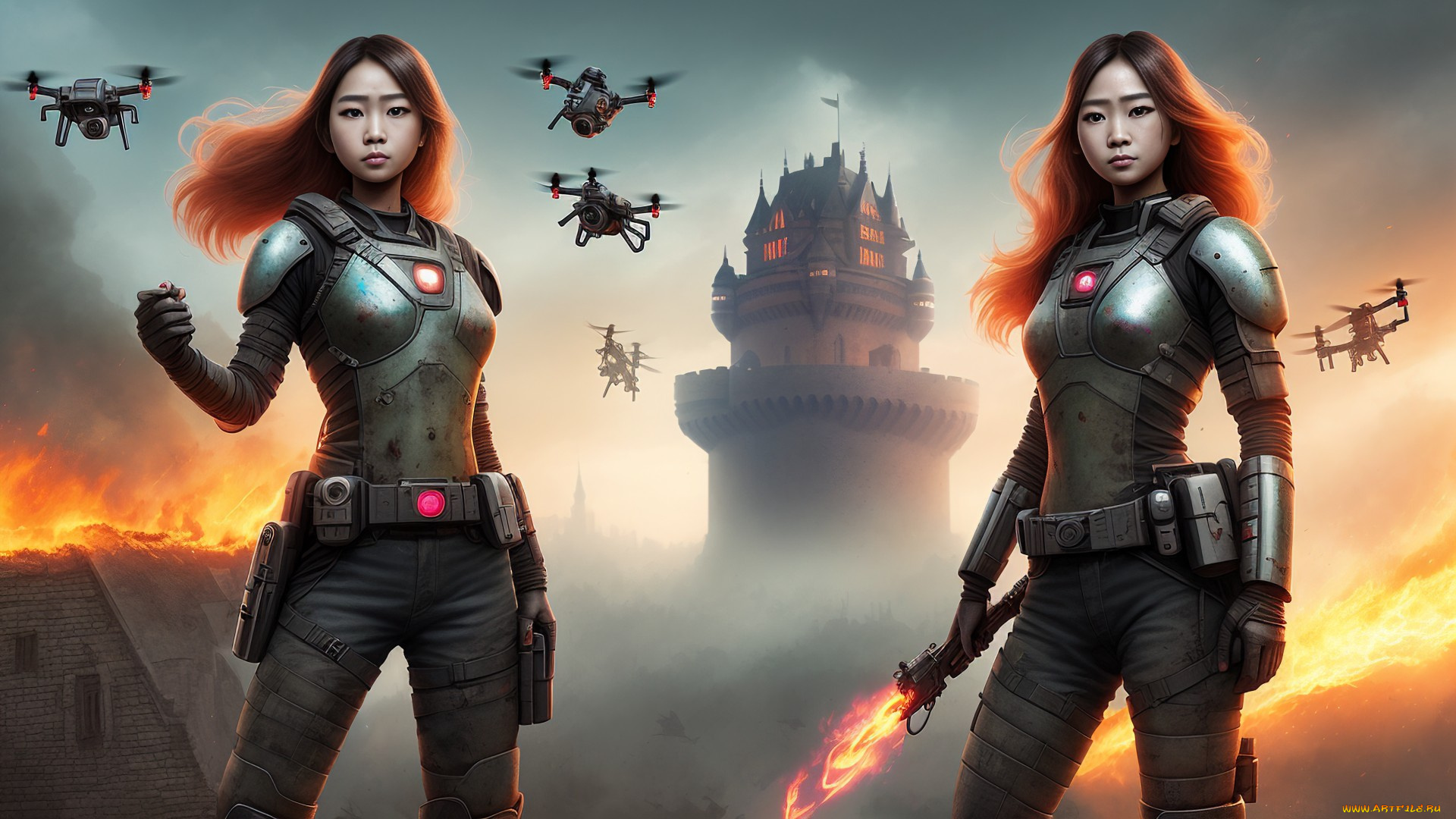 фэнтези, девушки, нейросети, графика, нейроарт, ai, art, нейронные, сети, рисунки, нейро, искусство