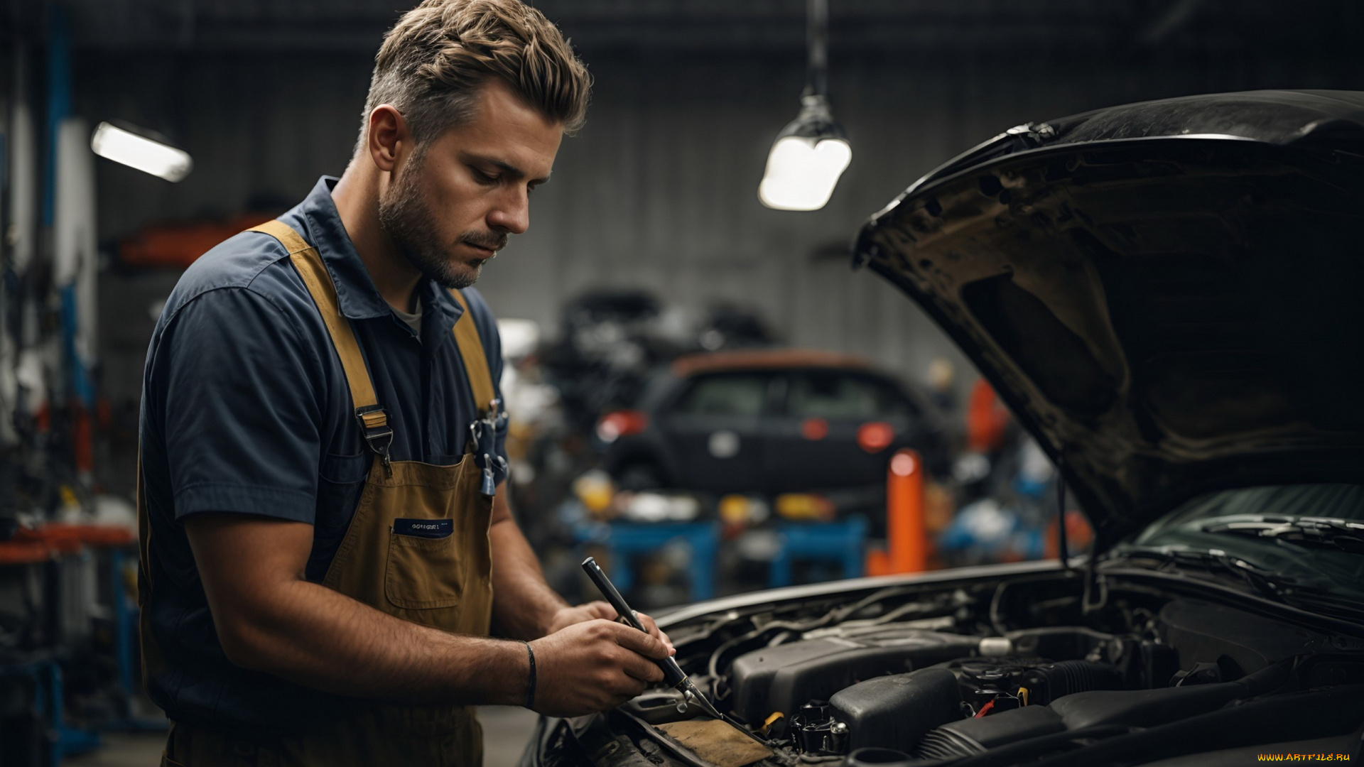 3д, графика, люди-авто, мото, , people-, car, , , moto, автомеханик