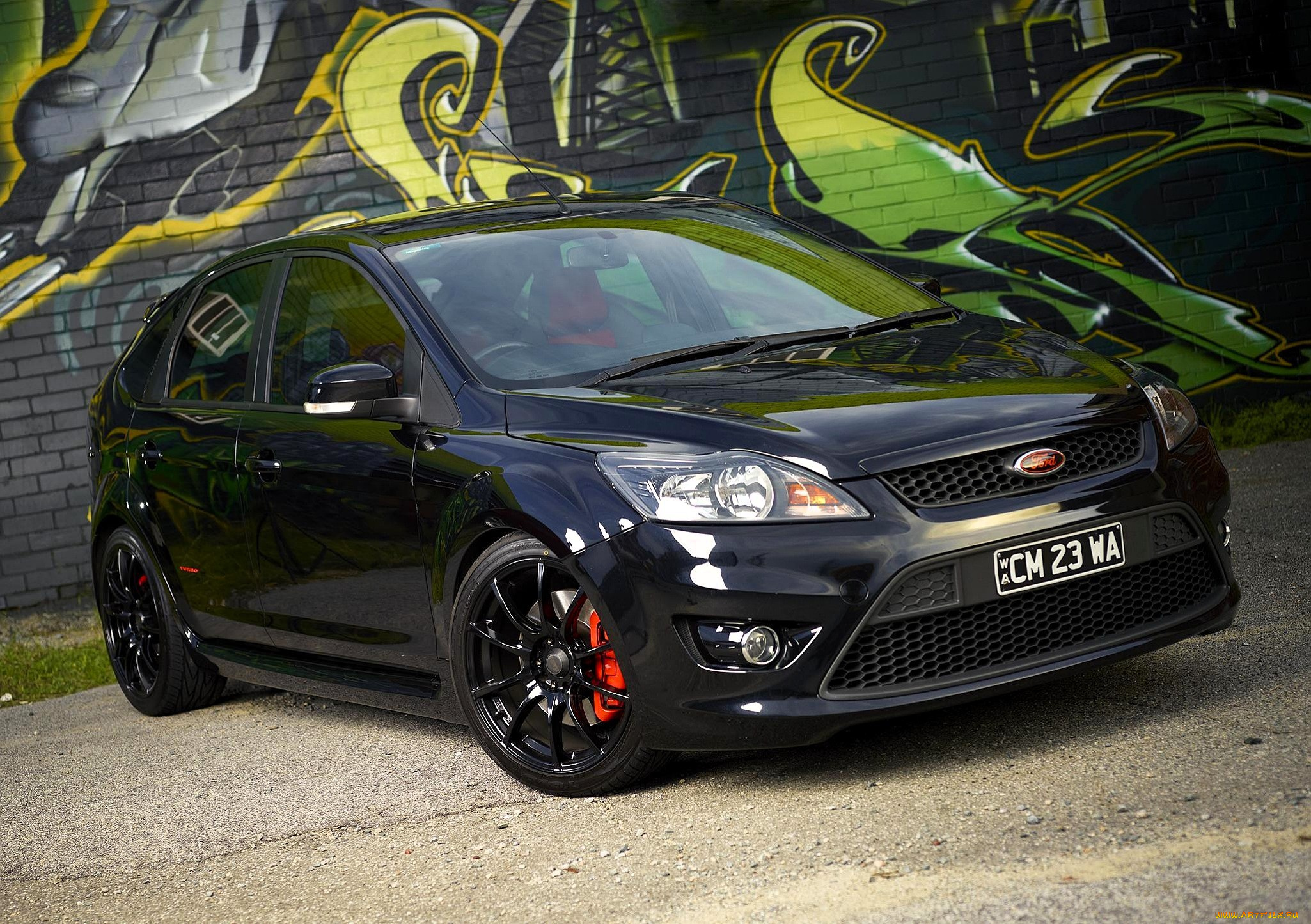 автомобили, ford, черный, стена, граффити