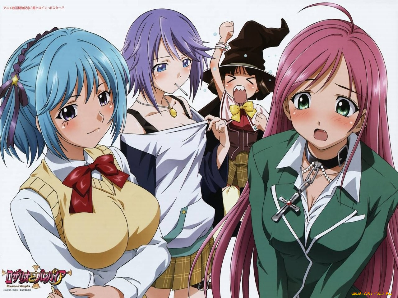 аниме, rosario, vampire