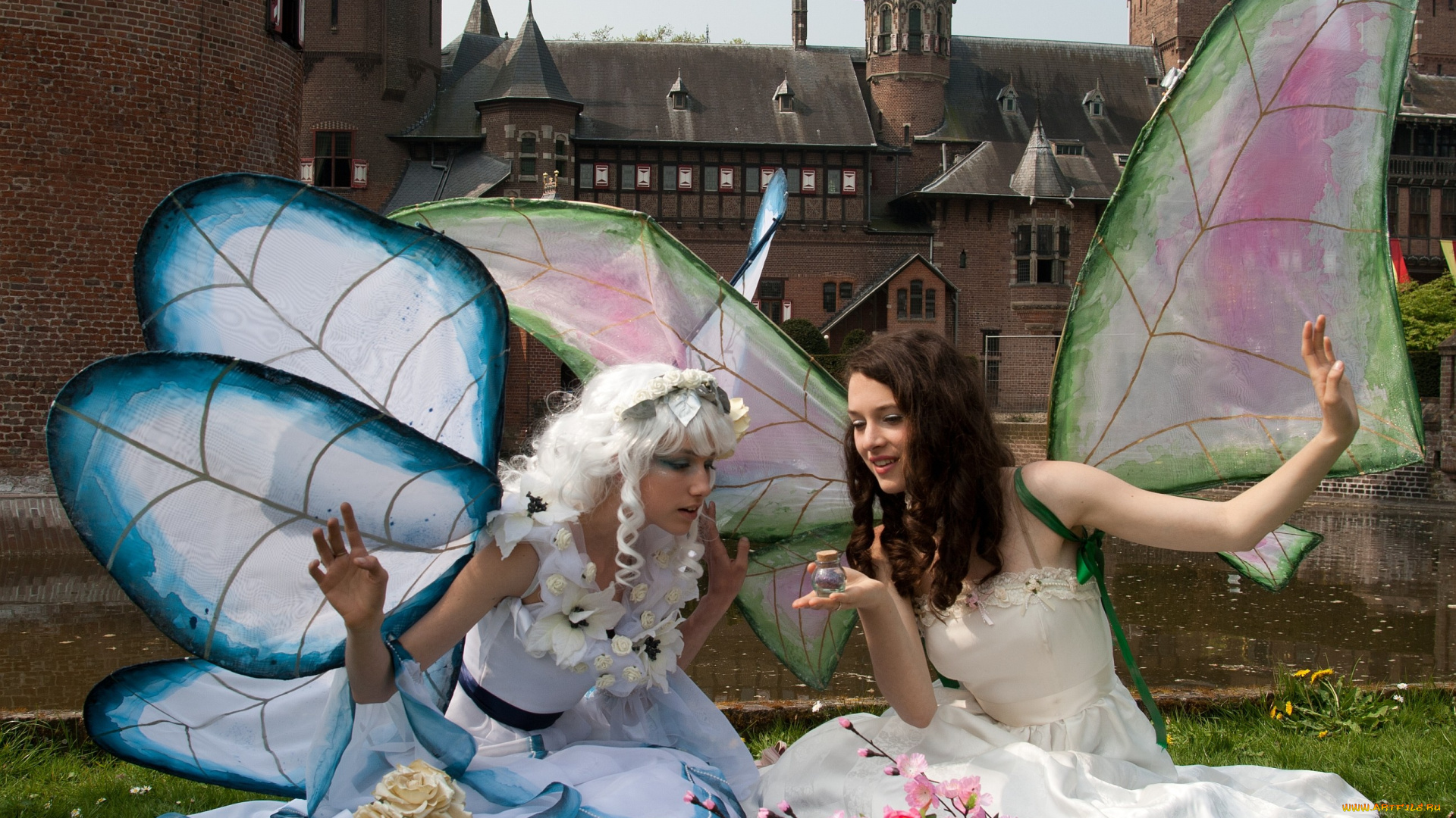 разное, маски, карнавальные, костюмы, маскарад, фея, девушки