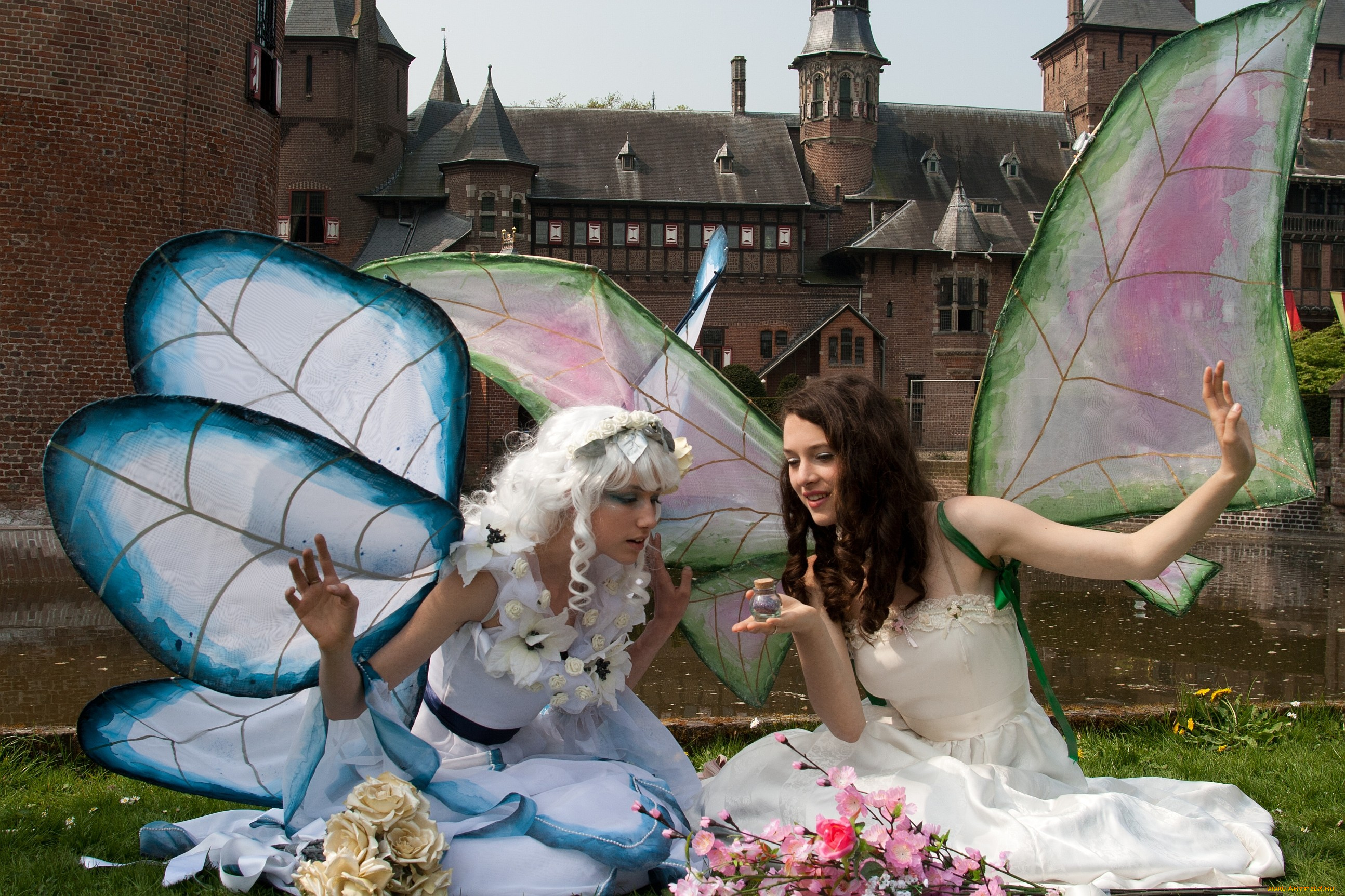 разное, маски, карнавальные, костюмы, маскарад, фея, девушки