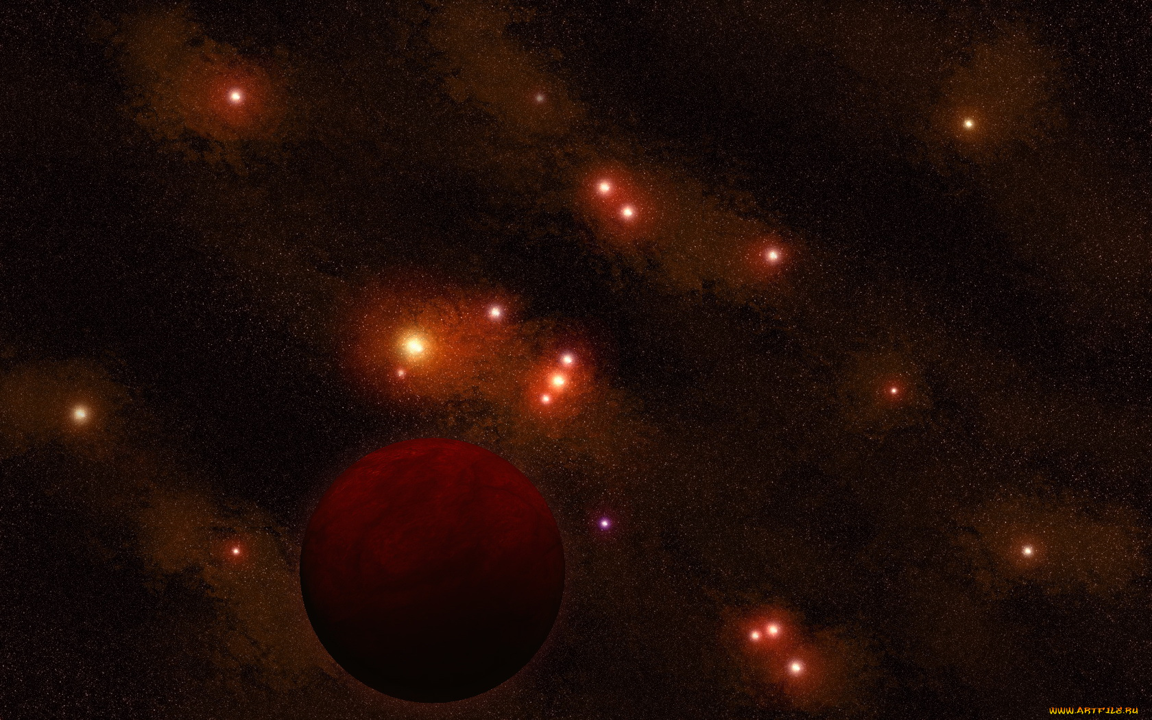 космос, арт, планеты