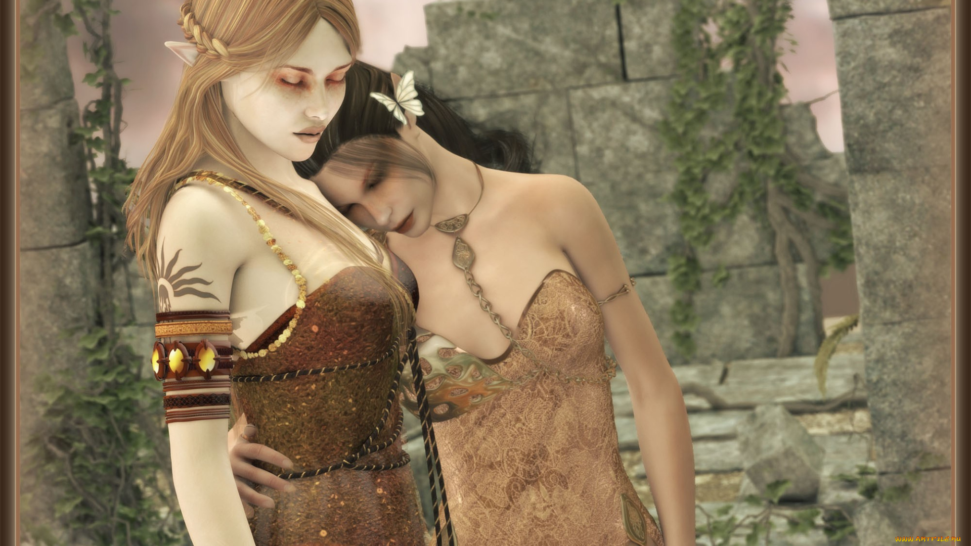 3д, графика, elves, эльфы, эльфийки