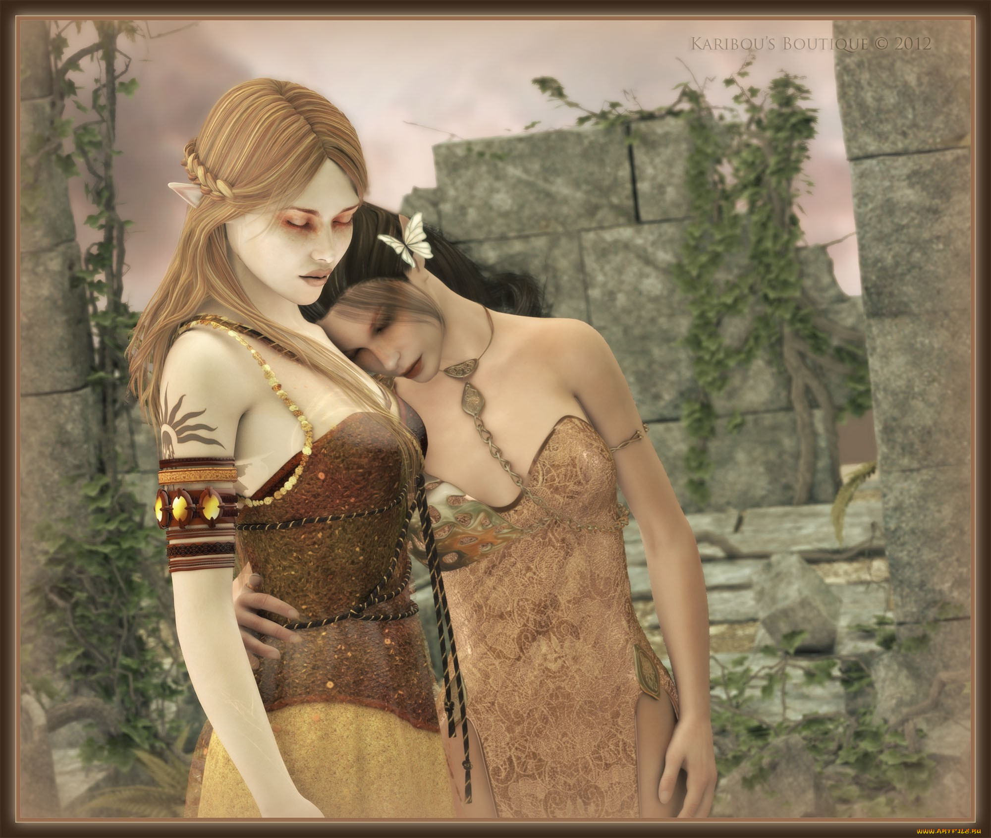 3д, графика, elves, эльфы, эльфийки