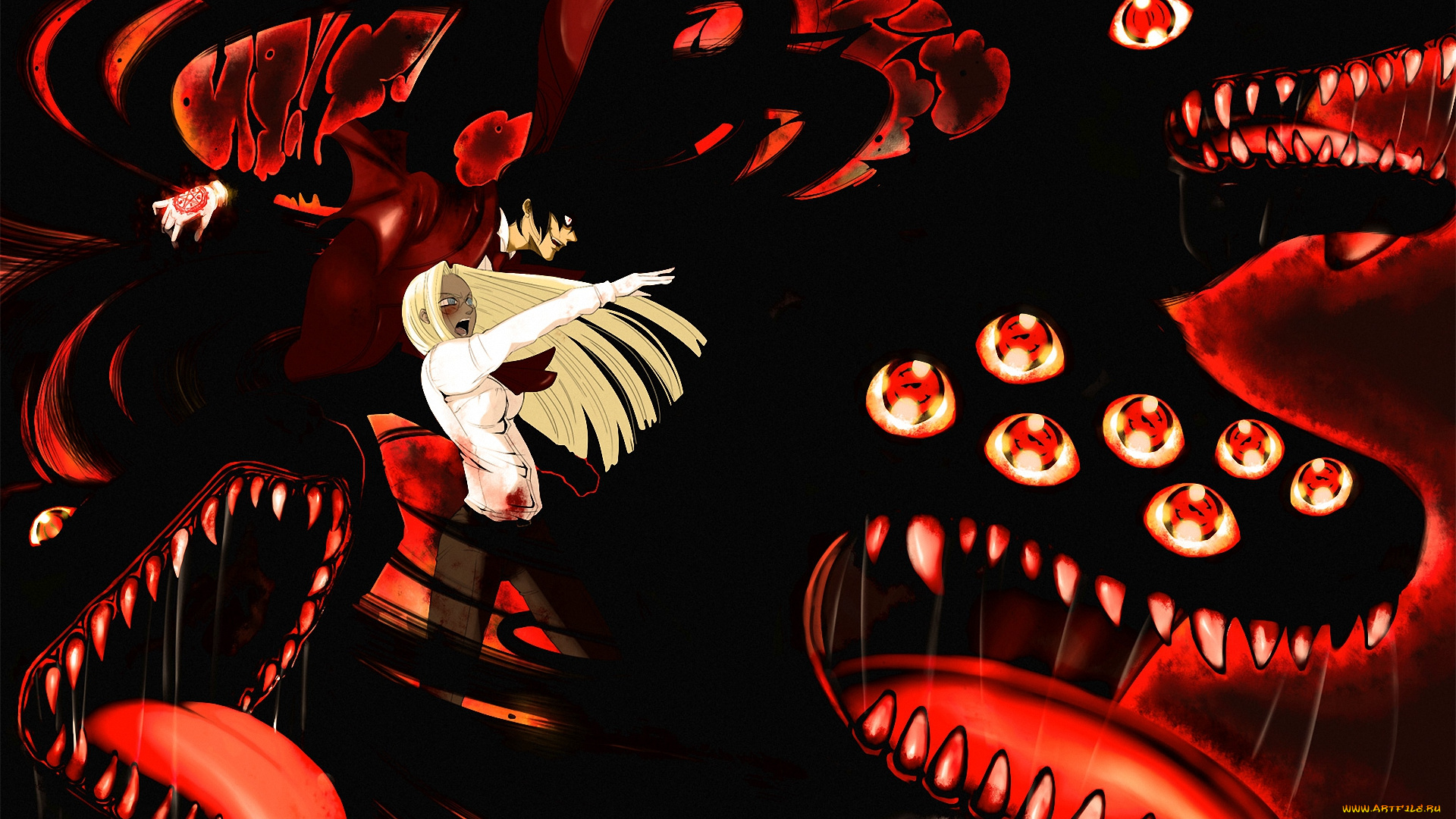 аниме, hellsing, вампир, alucard, integra