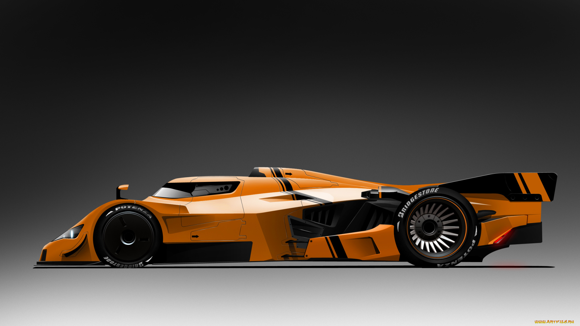 автомобили, 3д, желтый