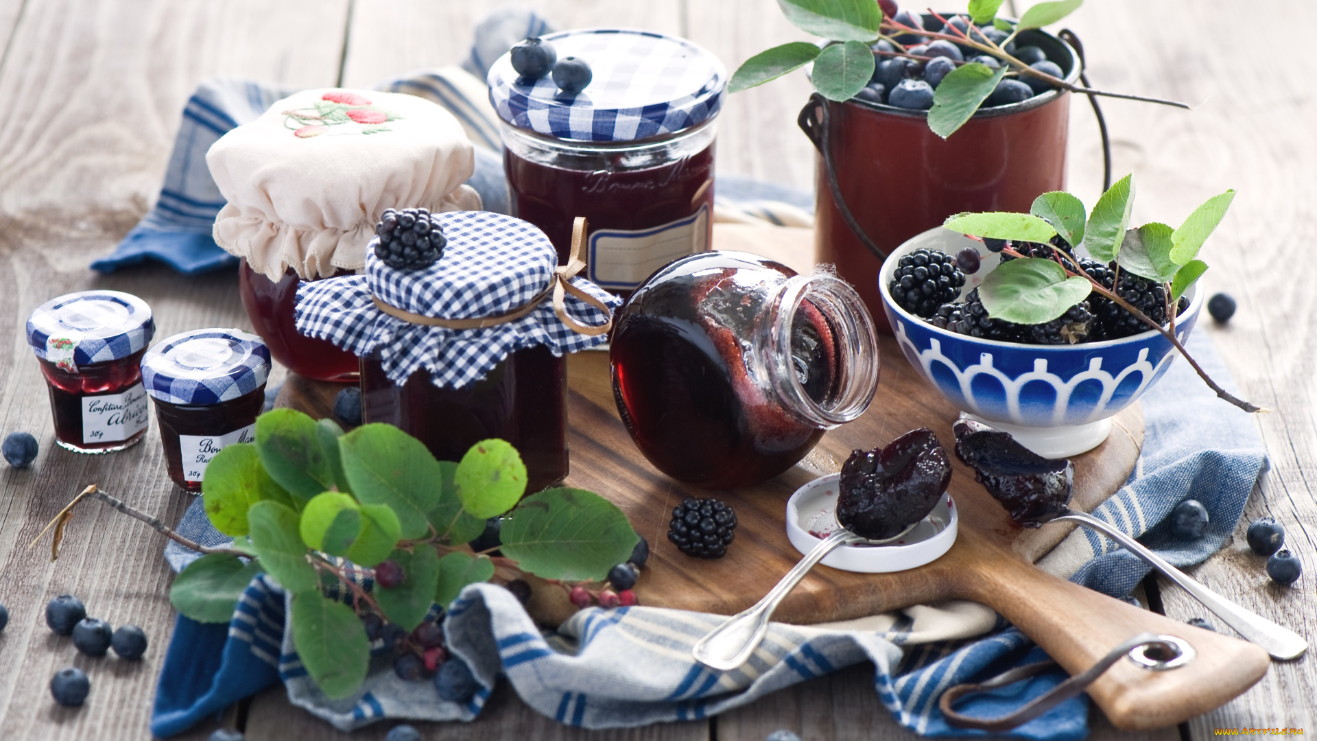 еда, мёд, , варенье, , повидло, , джем, голубика, ежевика, джем