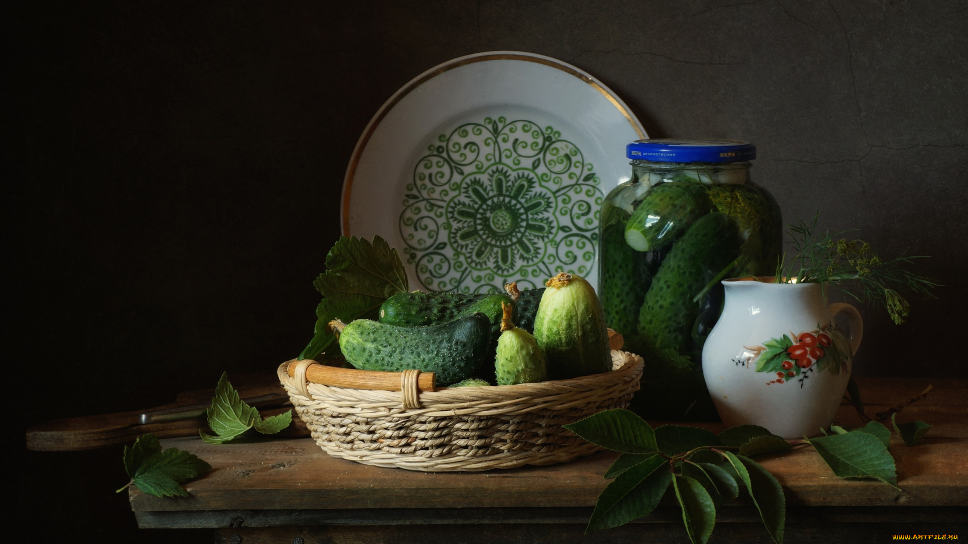 еда, огурцы, натюрморт
