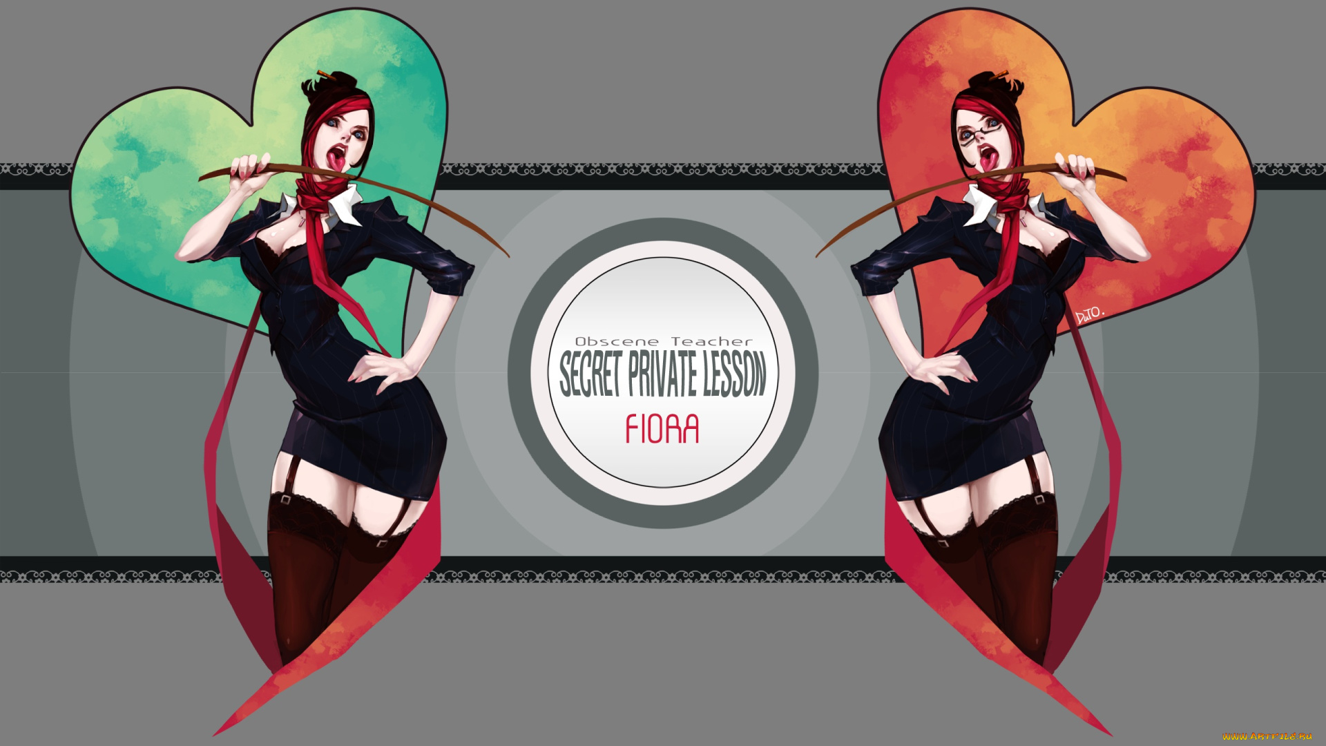 league, of, legends, фэнтези, девушки, league, of, legends, арт, сердечки, галстук, костюм