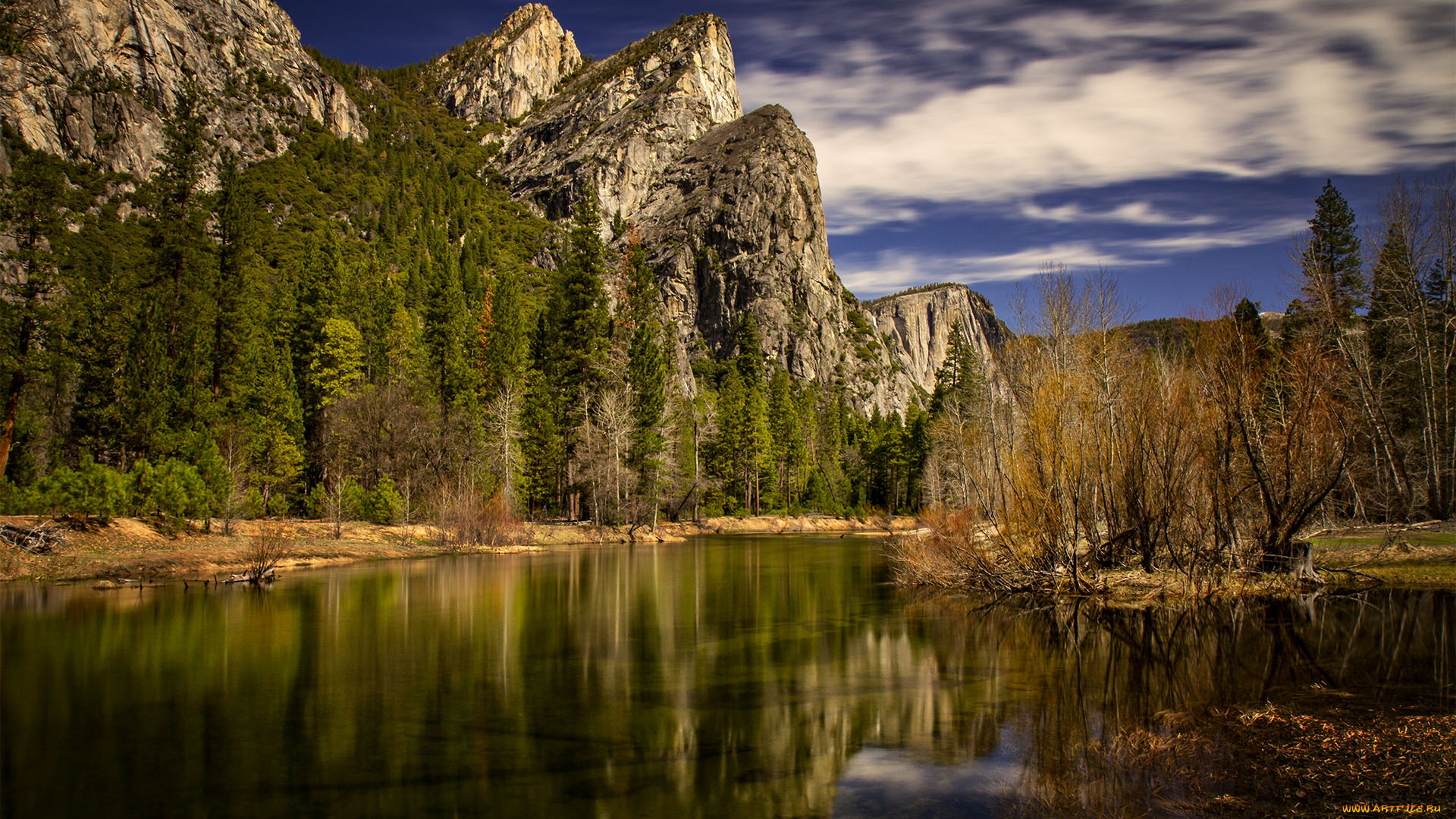 природа, реки, озера, река, лес, горы