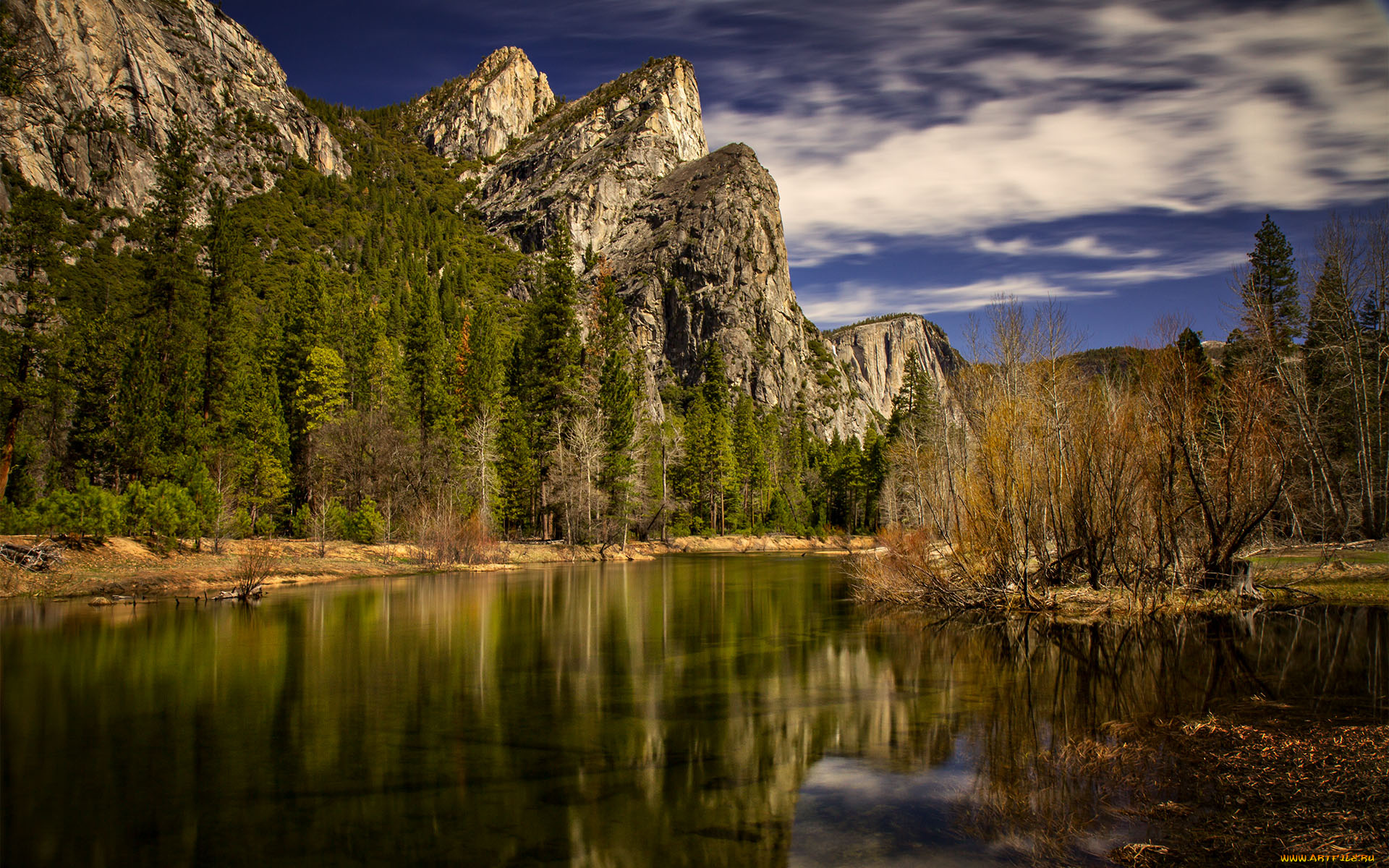 природа, реки, озера, река, лес, горы