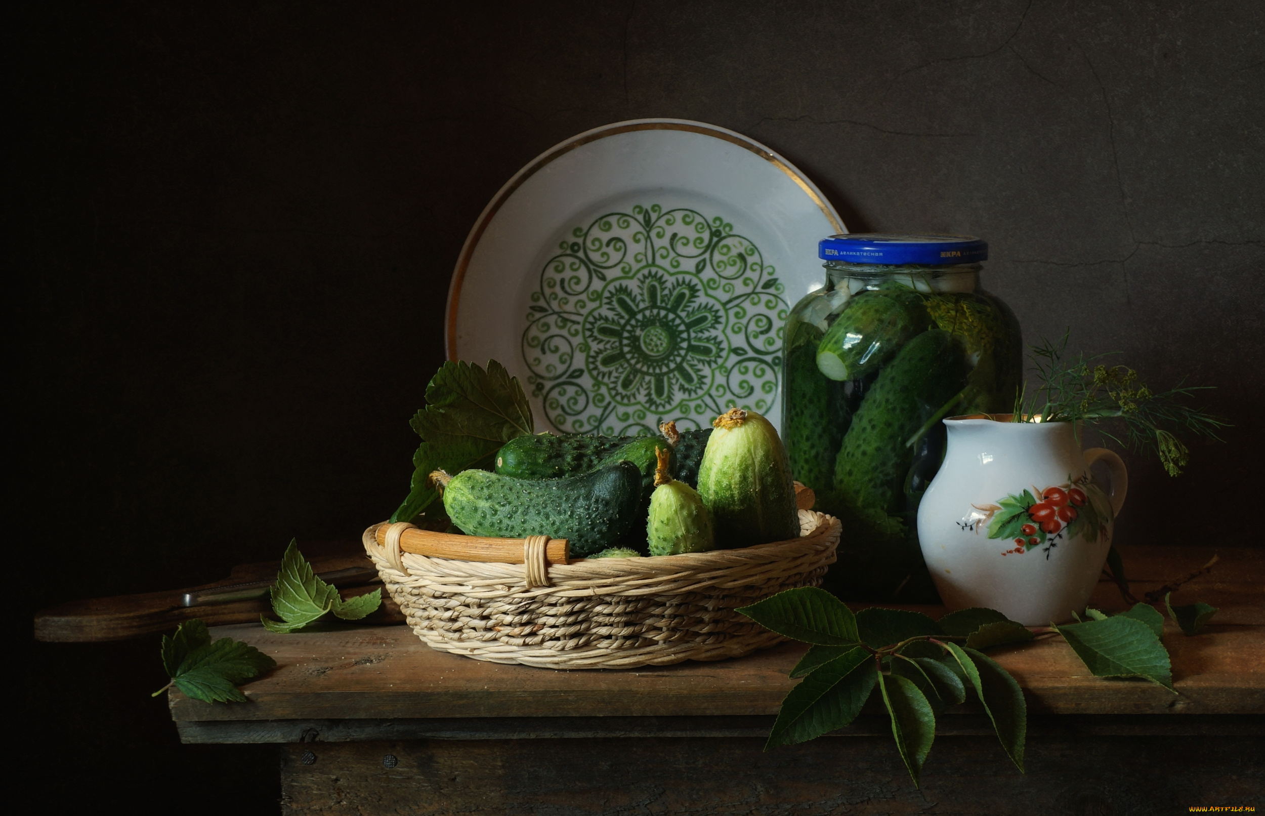 еда, огурцы, натюрморт