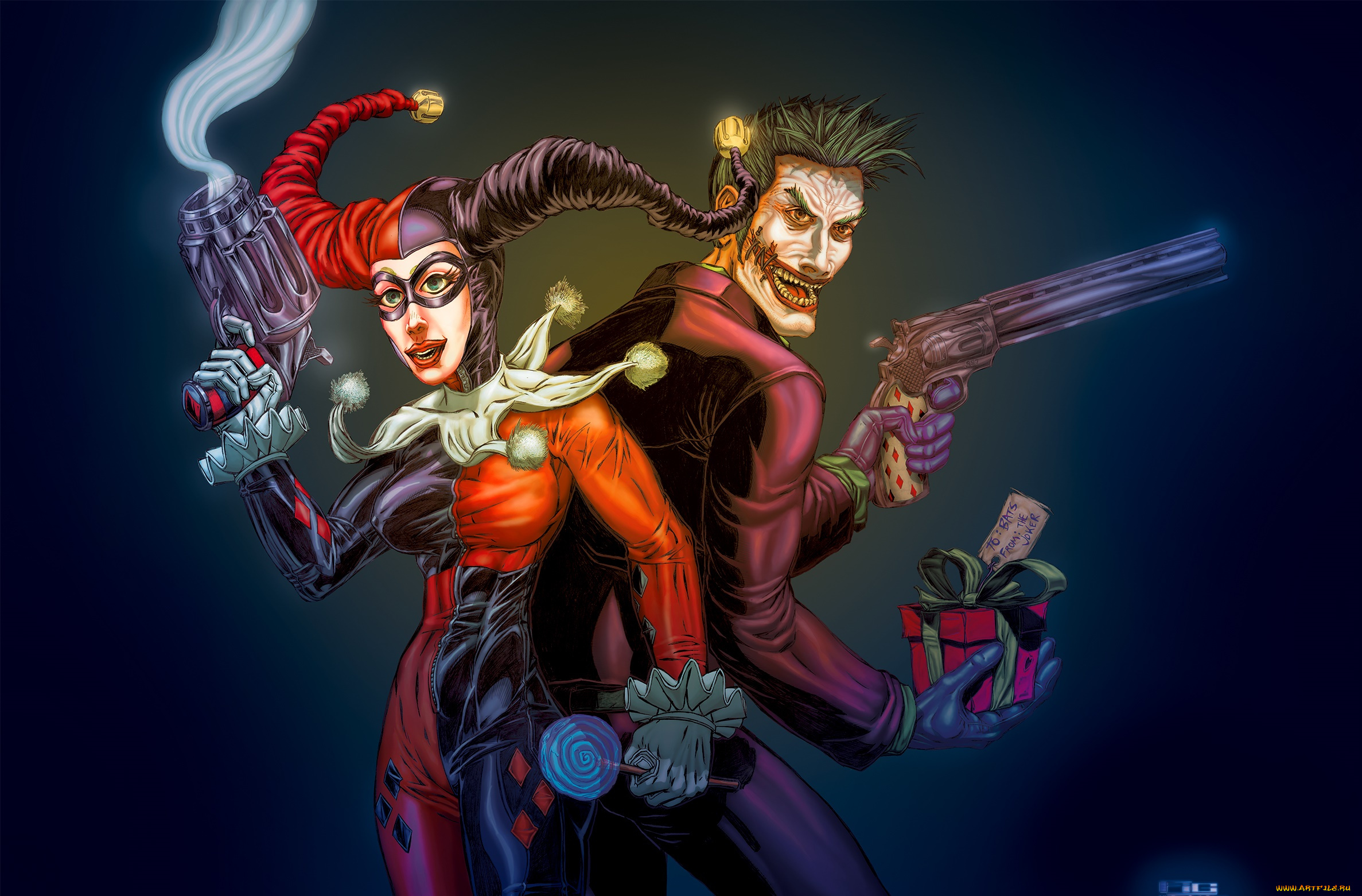 рисованное, комиксы, персонажи, оружие