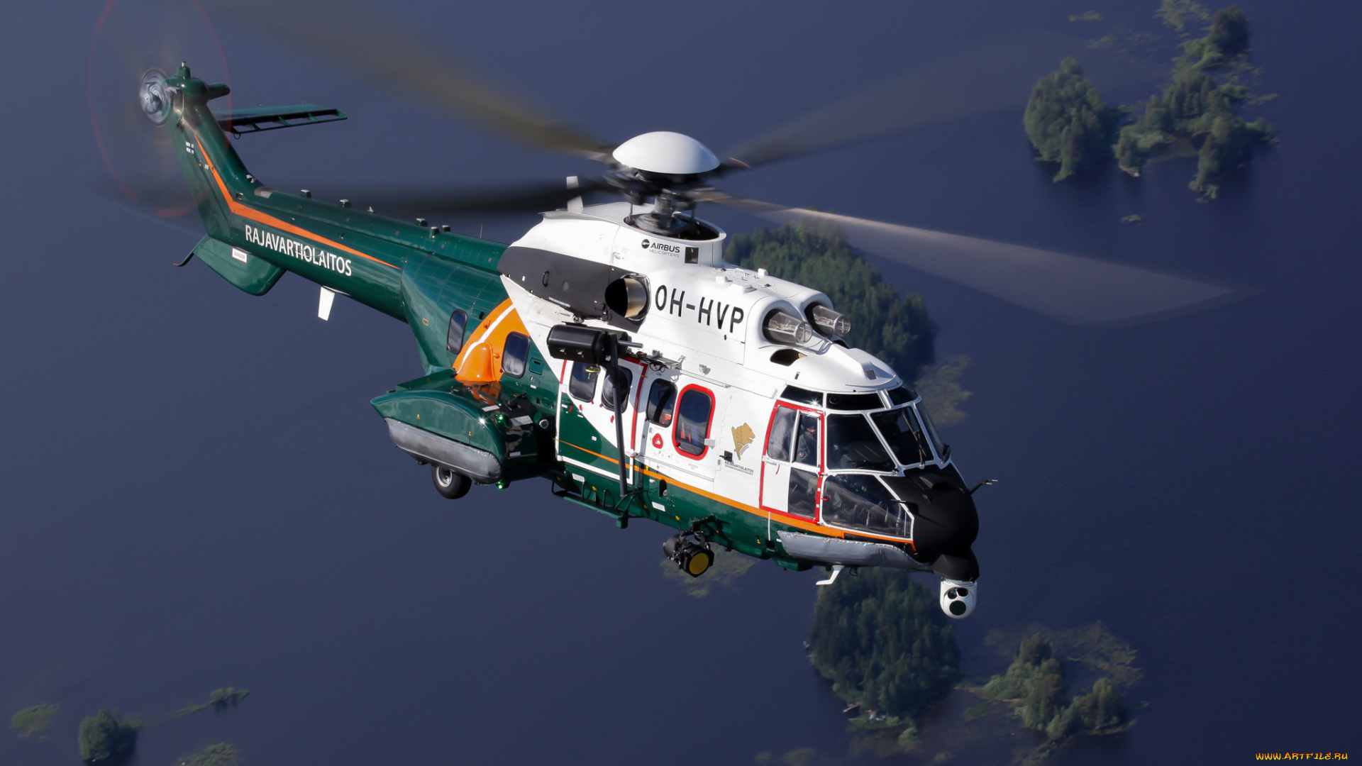 авиация, вертолёты, полет, вертолет, супер, пума, пограничная, служба, финляндия, aerospatiale, as332, super, puma, oh, hvp
