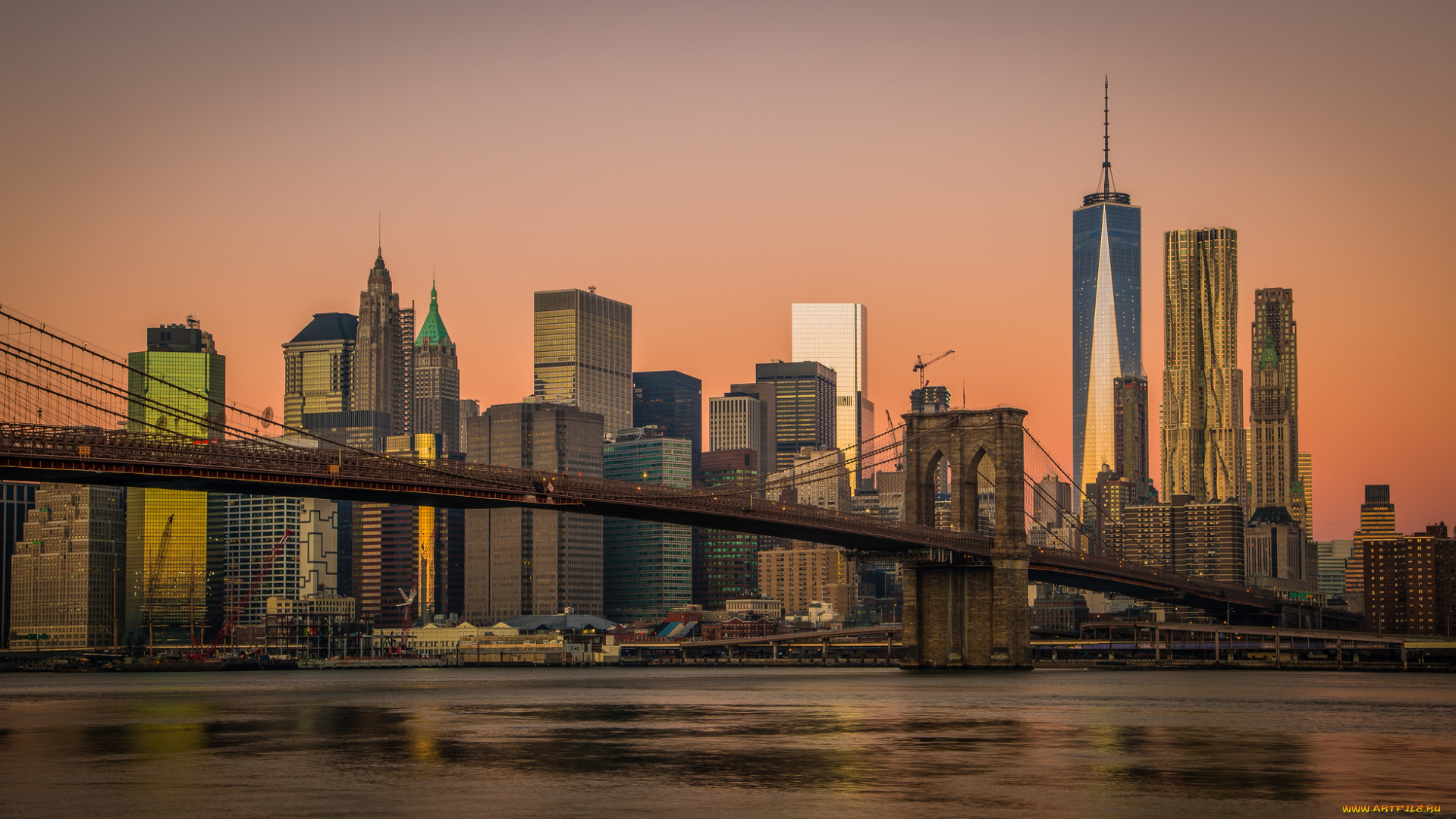 brooklyn, bridge, города, нью-йорк, , сша, мост
