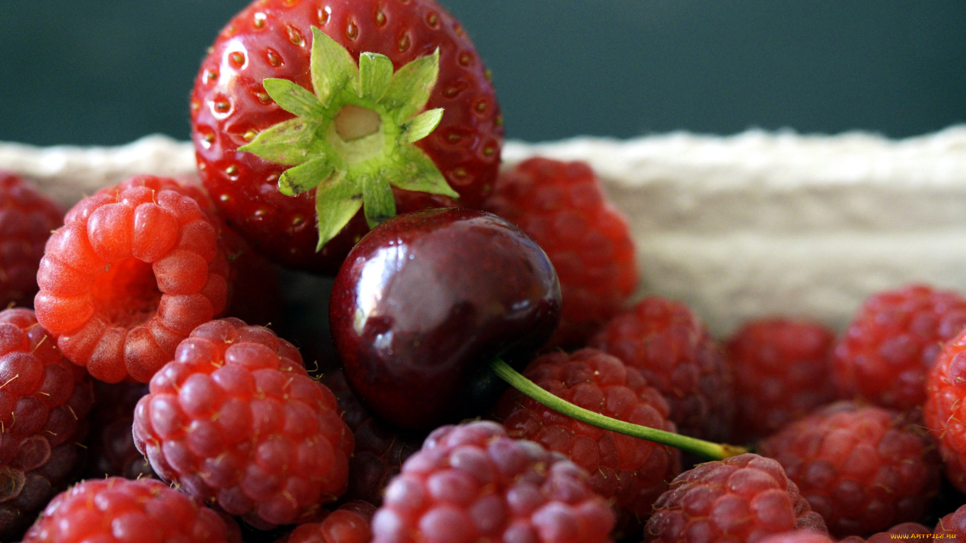 еда, фрукты, , ягоды, ягоды, клубника, вишня, малина