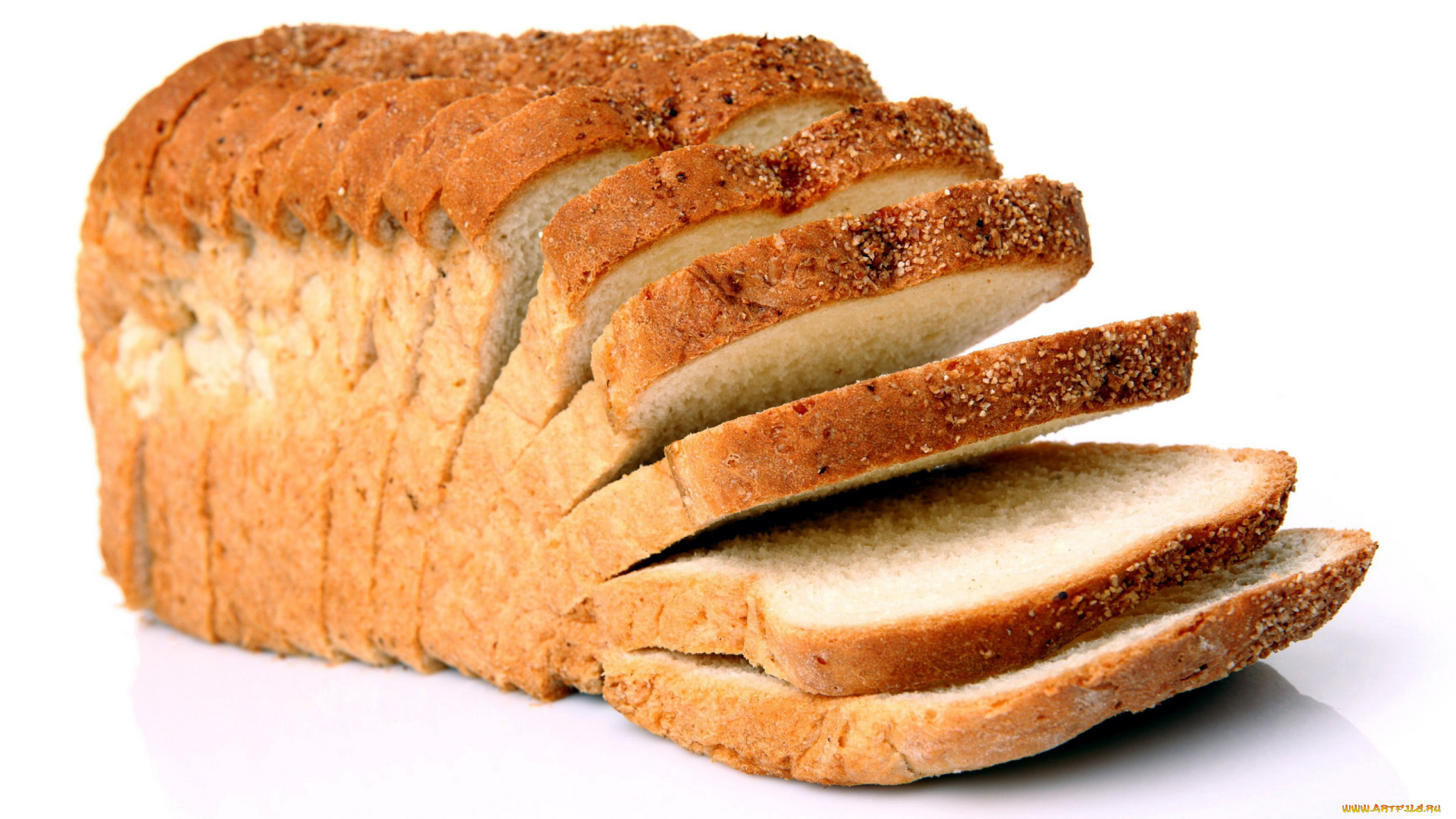 еда, хлеб, , выпечка, ломтики, белый, буханка