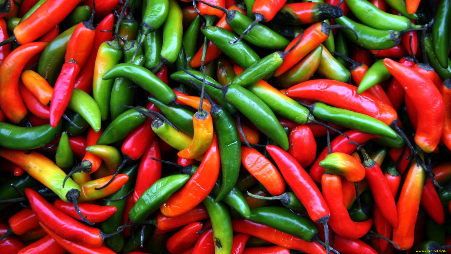 еда, перец, красный, зеленый, оранжевый