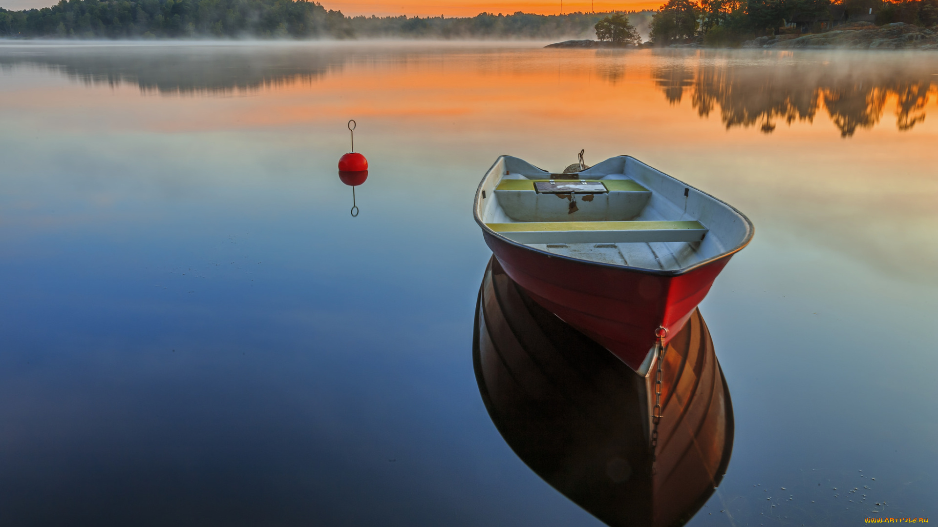 корабли, лодки, , шлюпки, лес, река