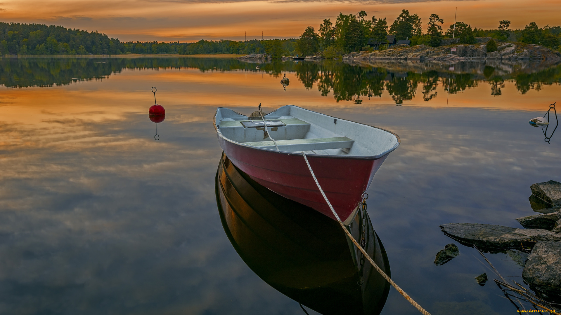 корабли, лодки, , шлюпки, река, лес