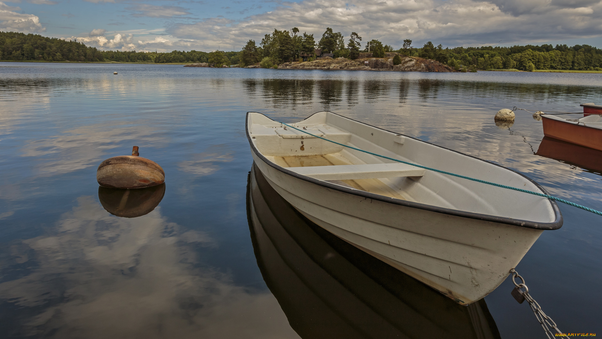 корабли, лодки, , шлюпки, река, лес