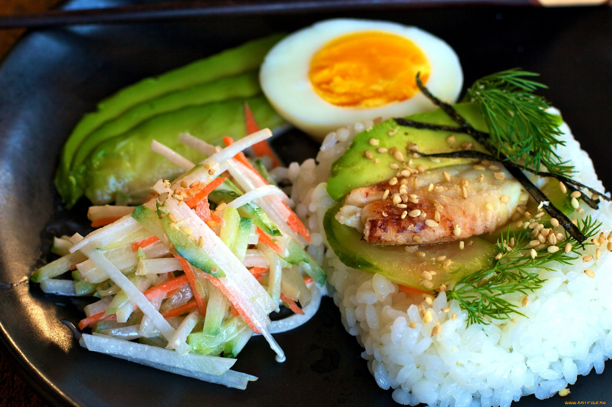 еда, вторые, блюда, яйцо, укроп, рис