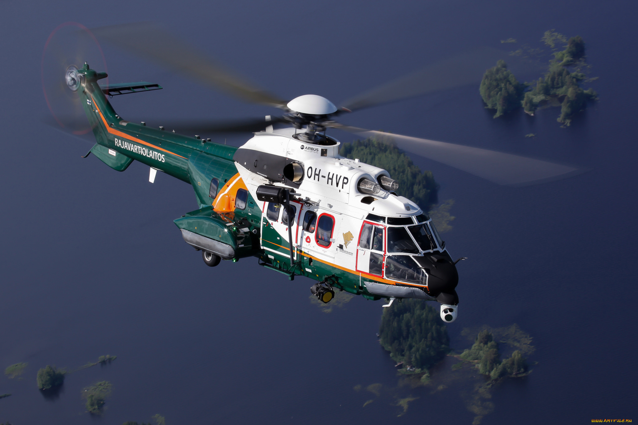 авиация, вертолёты, полет, вертолет, супер, пума, пограничная, служба, финляндия, aerospatiale, as332, super, puma, oh, hvp