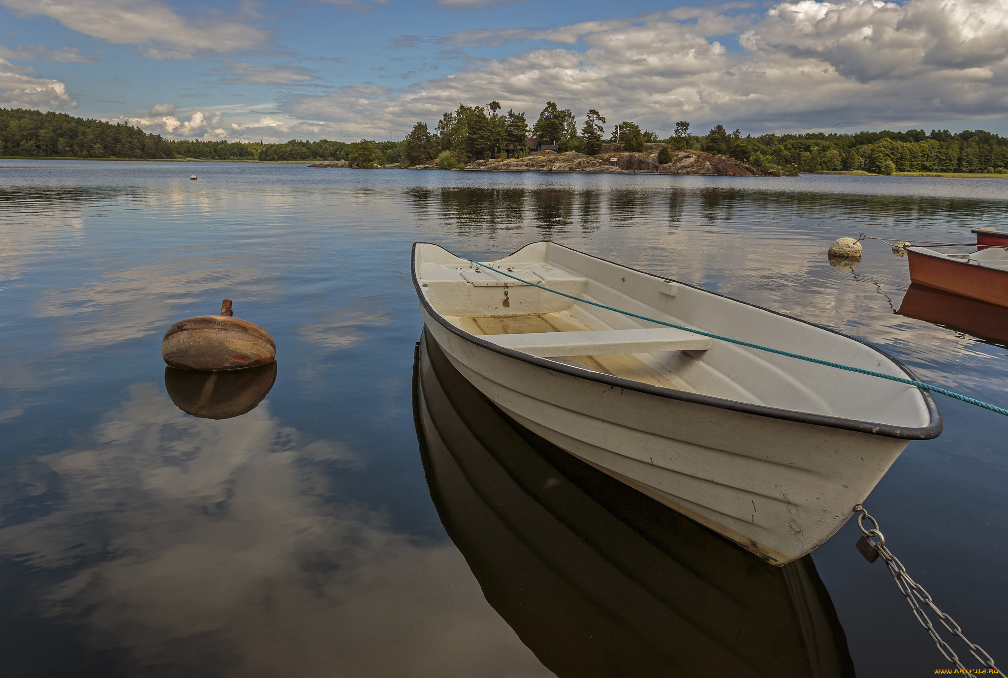 корабли, лодки, , шлюпки, река, лес