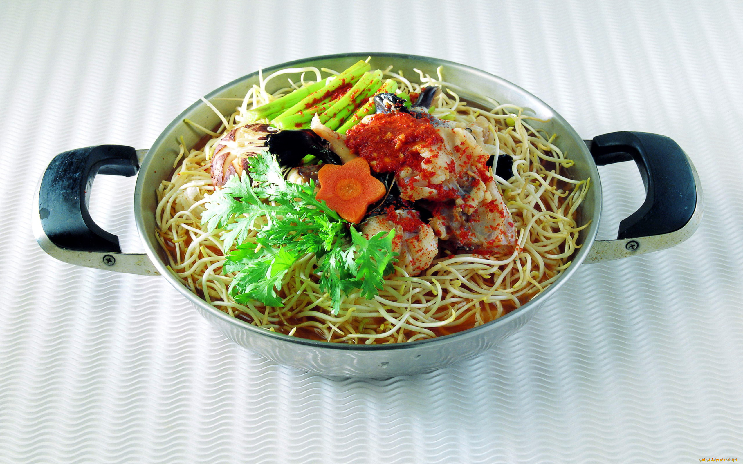 еда, макаронные, блюда, морковь, вермишель, зелень