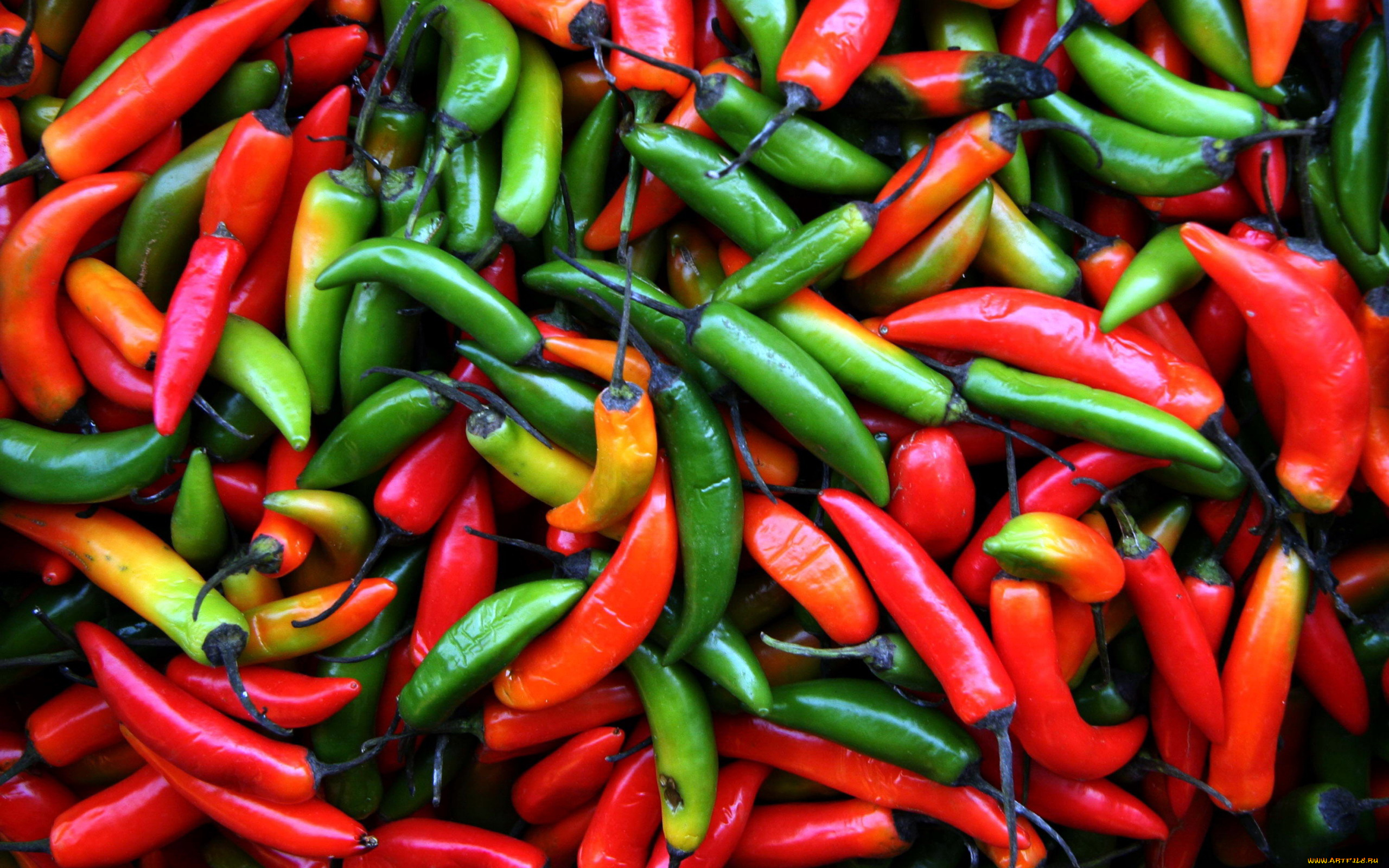 еда, перец, красный, зеленый, оранжевый