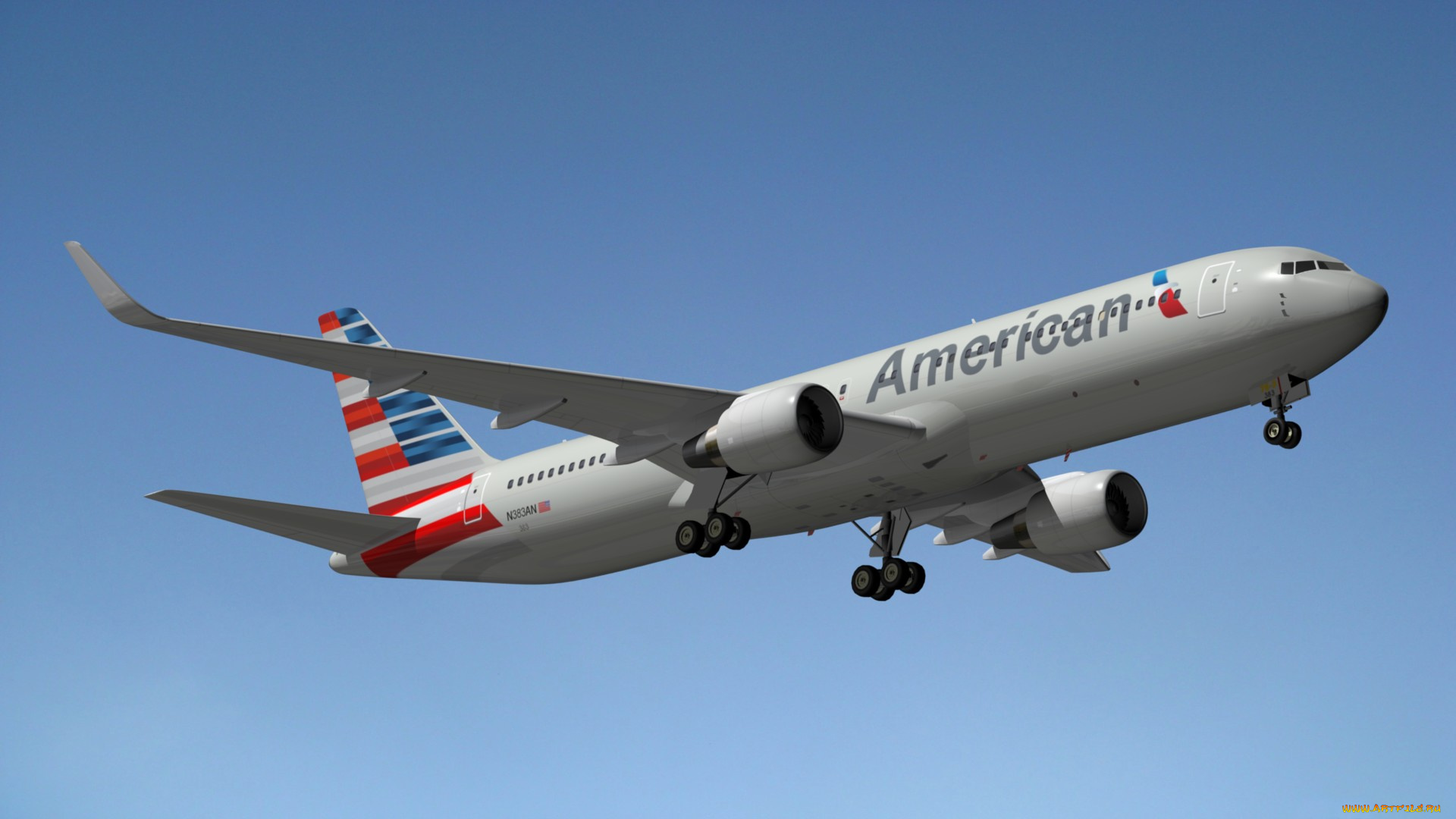 авиация, 3д, рисованые, v-graphic, полет, самолет