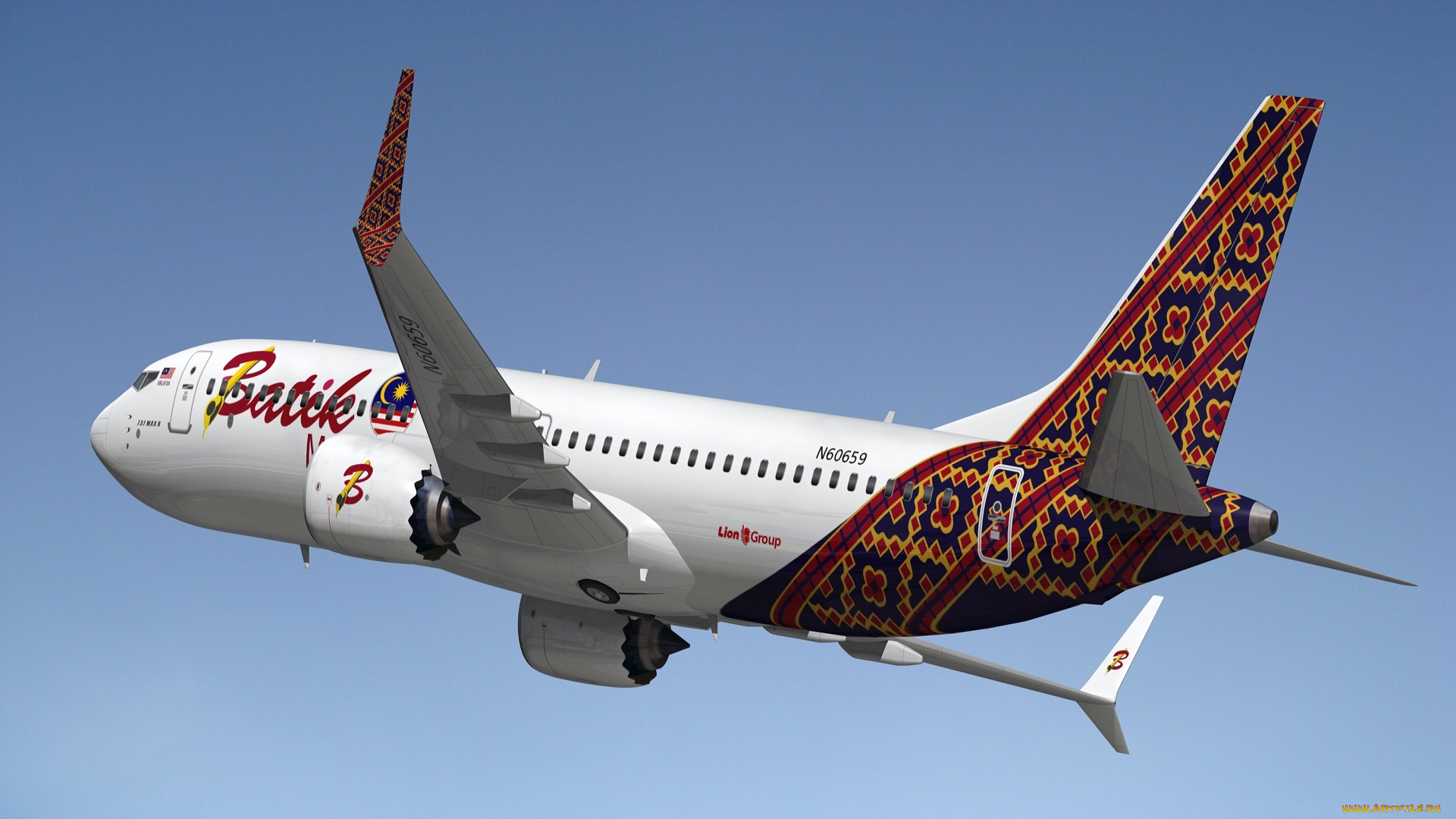 авиация, 3д, рисованые, v-graphic, полет, самолет