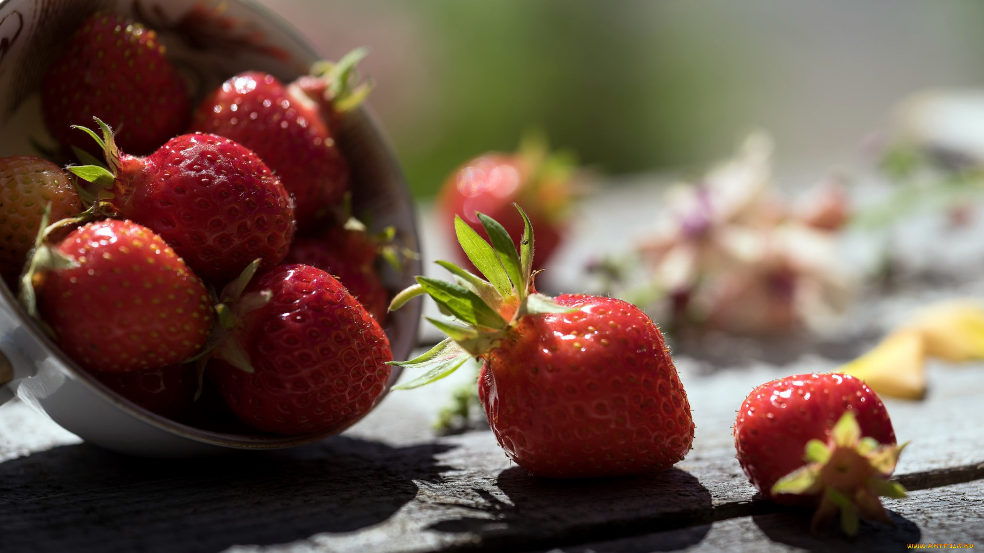 еда, клубника, , земляника, макро, ягоды