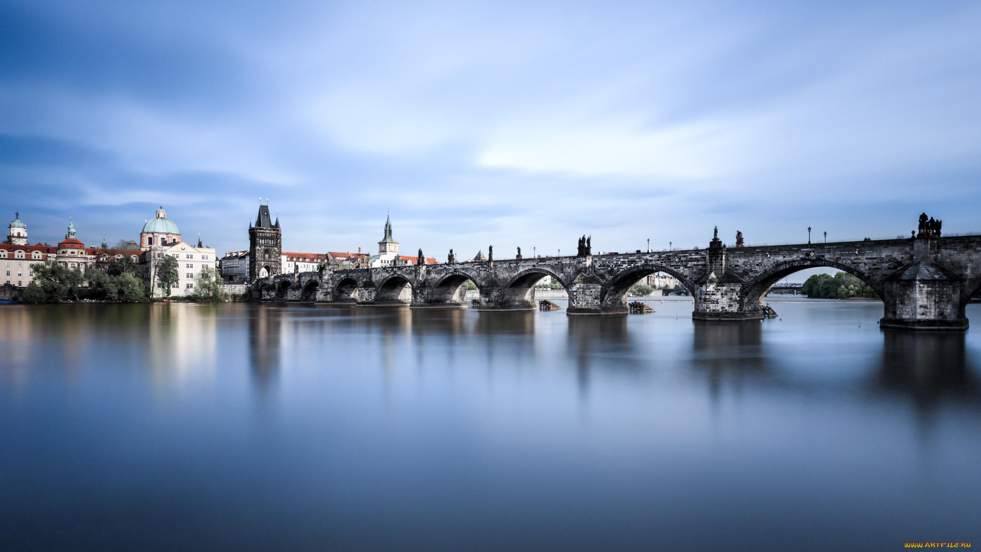 города, -, мосты, река, мост