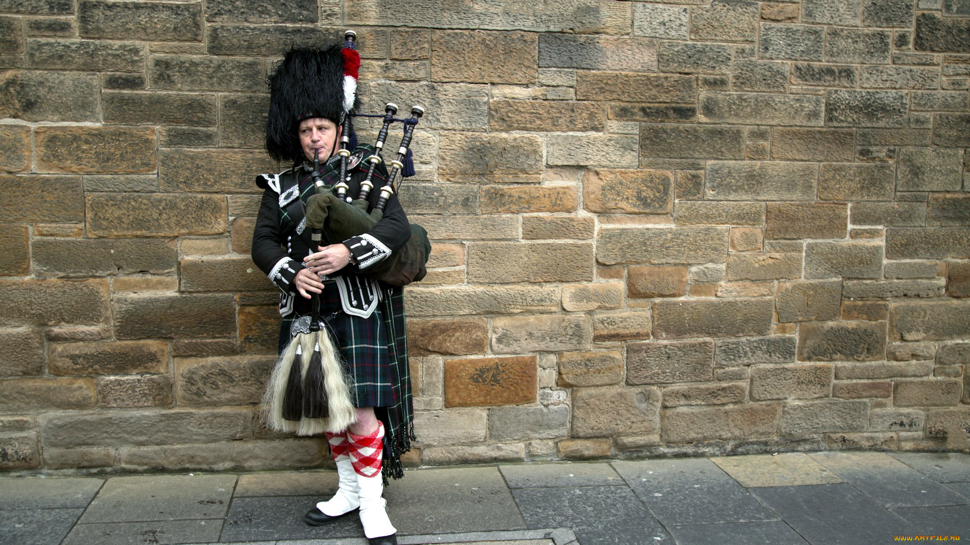 мужчины, -, unsort, волынка, scottish, highland, man, кильт