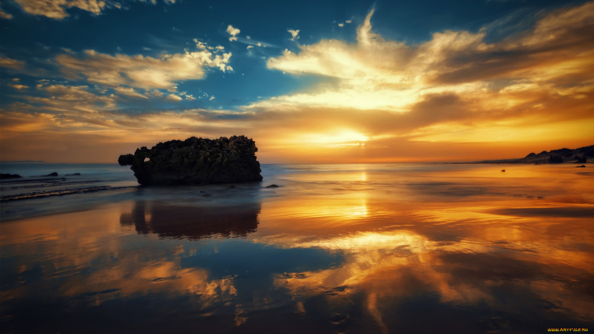 природа, восходы, закаты, pantano, del, aguila, пантано-дель-агила, закат, море, андалусия, скала, andalusia, strait, of, gibraltar, гибралтарский, пролив, spain, испания