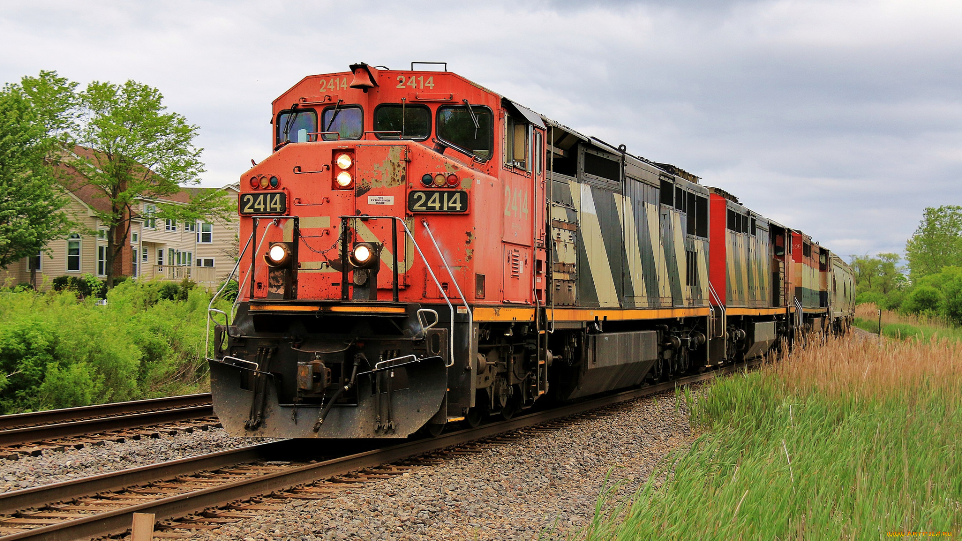 техника, поезда, локомотив, состав