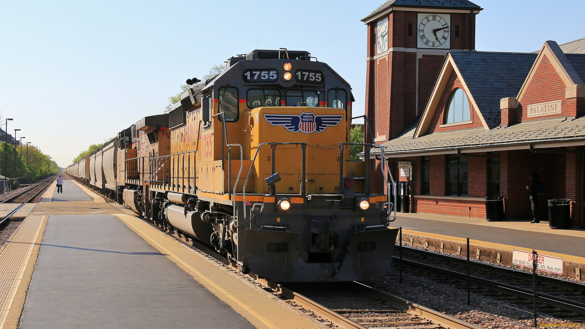 техника, поезда, локомотив, состав