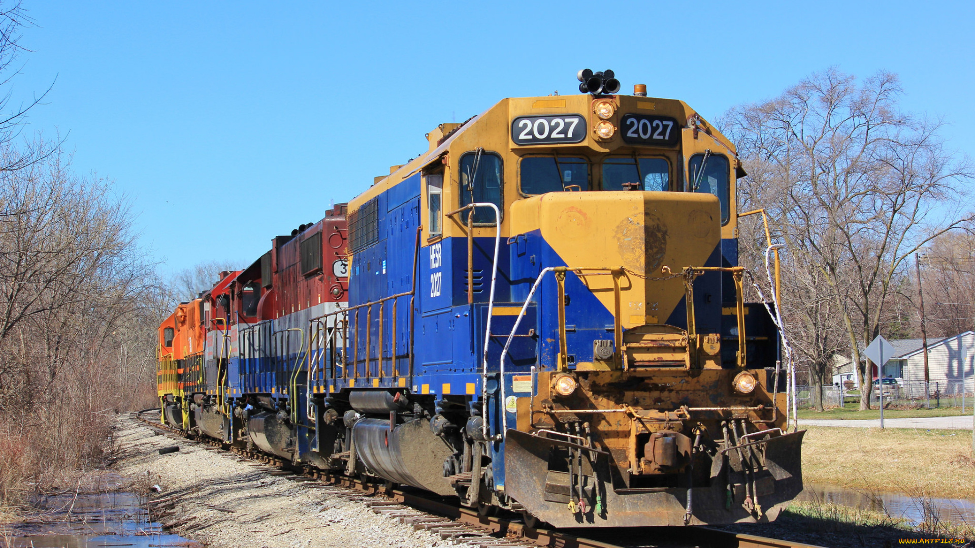 техника, поезда, локомотив, состав