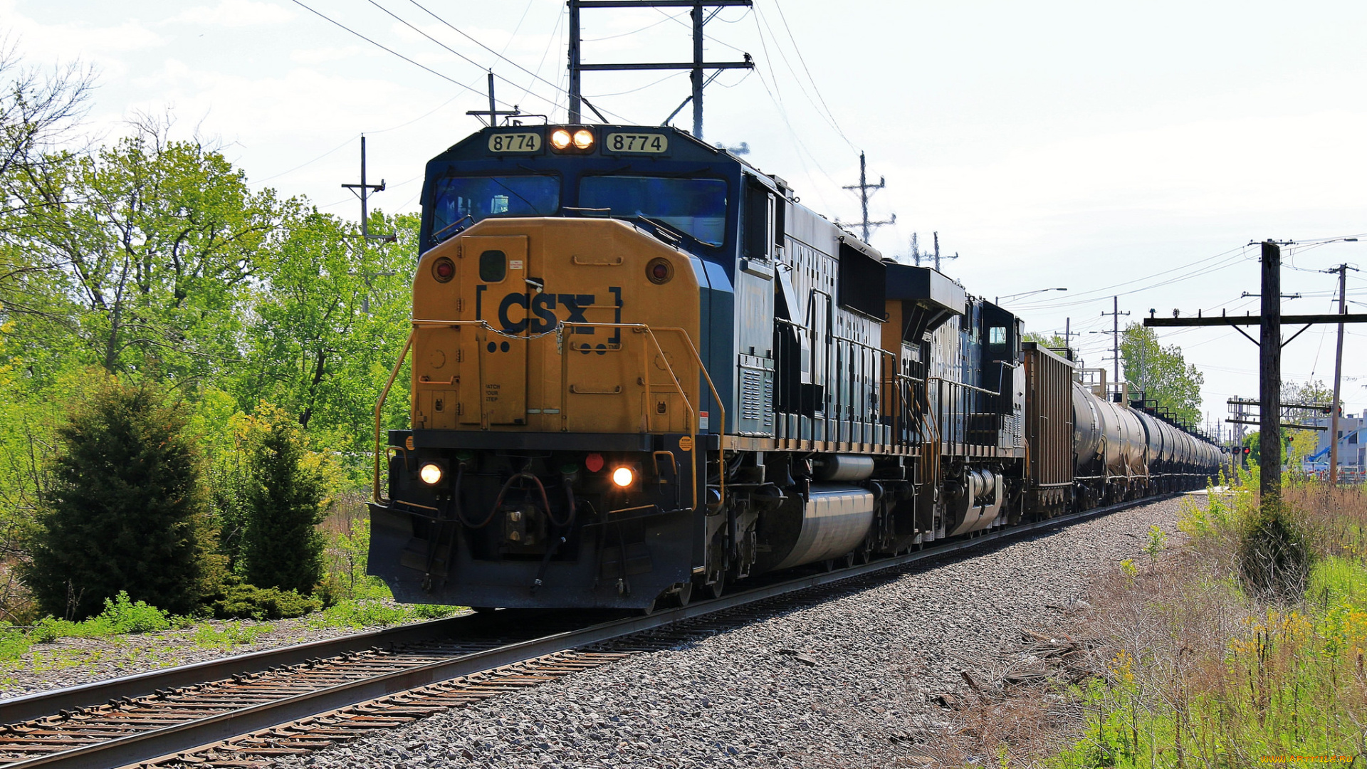 техника, поезда, локомотив, состав