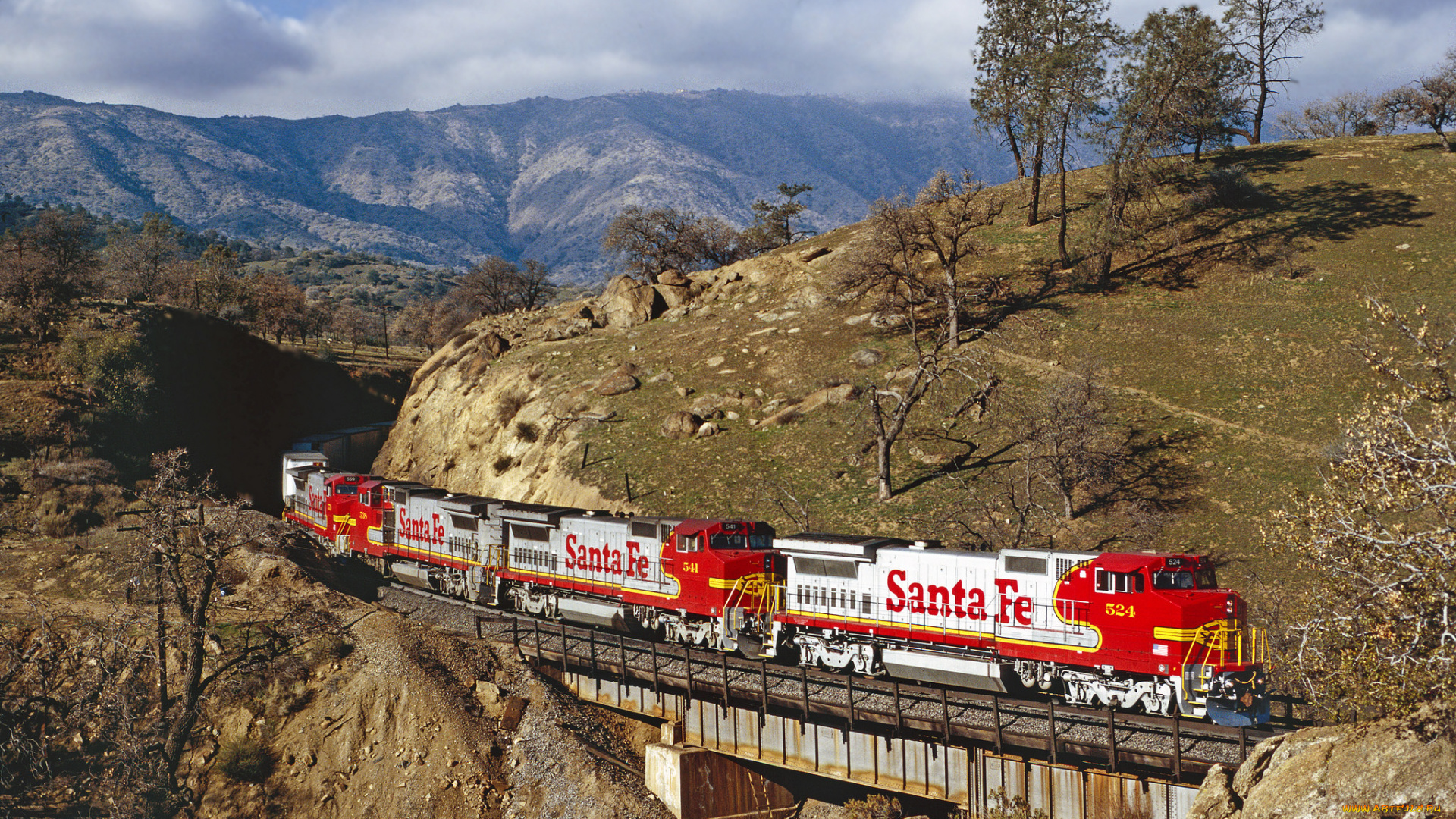 техника, поезда, локомотив, состав