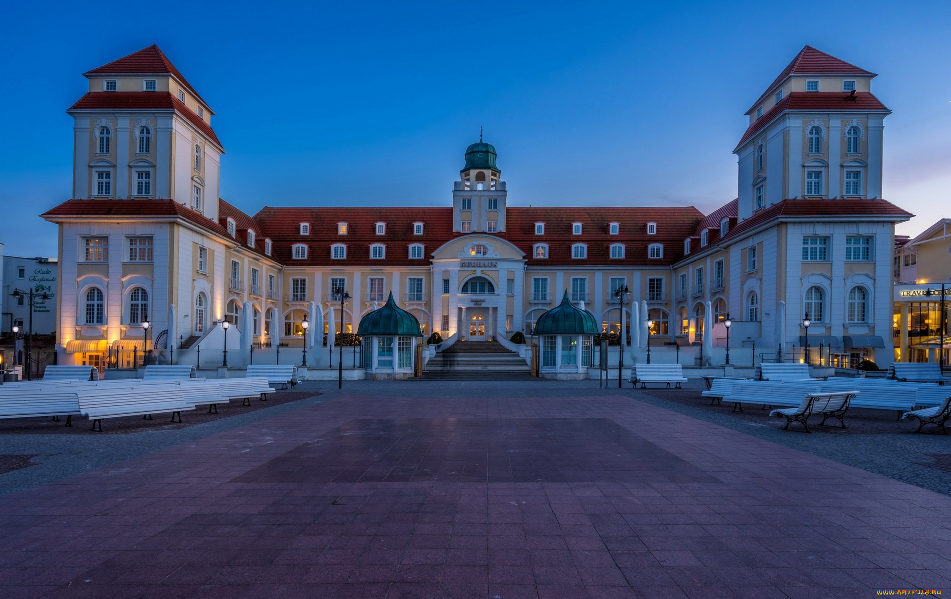 германия, города, -, дворцы, , замки, , крепости, скамейки, фонари