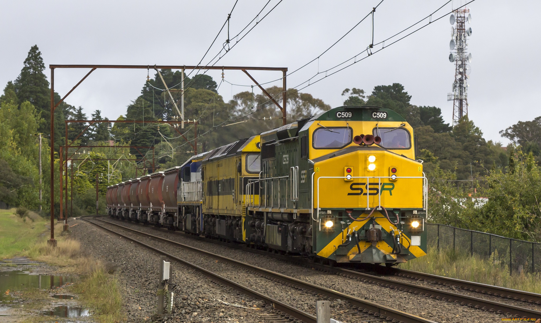 техника, электровозы, локомотив, состав