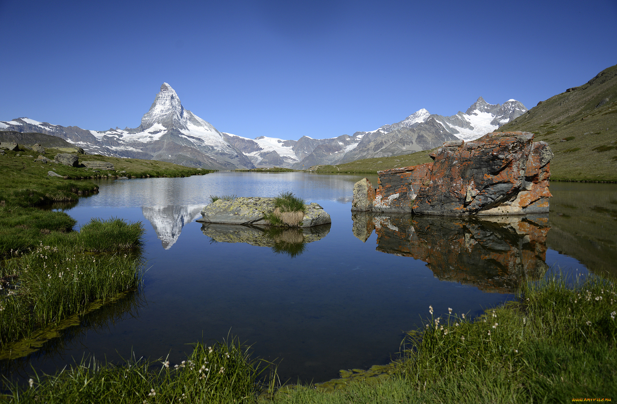 природа, реки, озера, горы, деревья, озеро