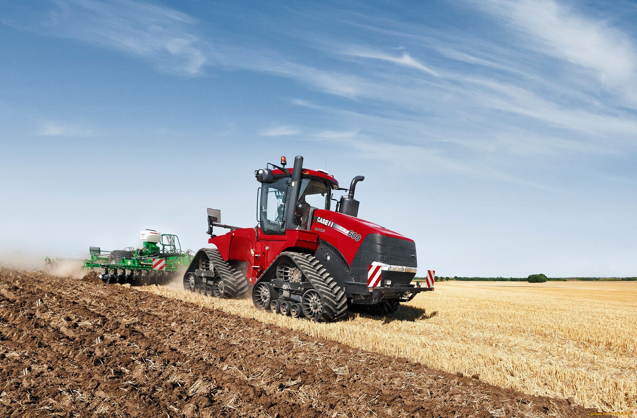 техника, тракторы, на, гусенецах, case