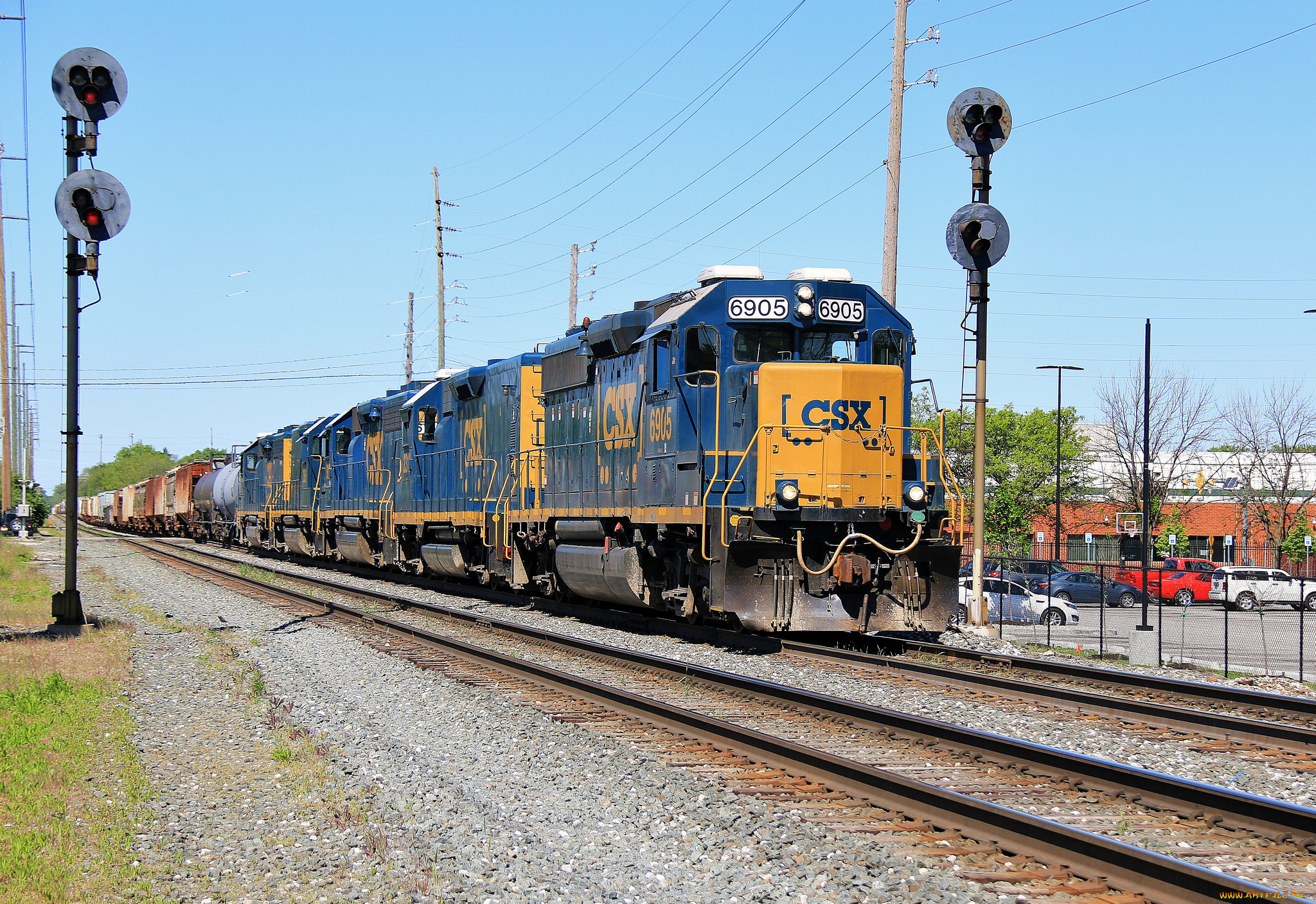 техника, поезда, локомотив, состав